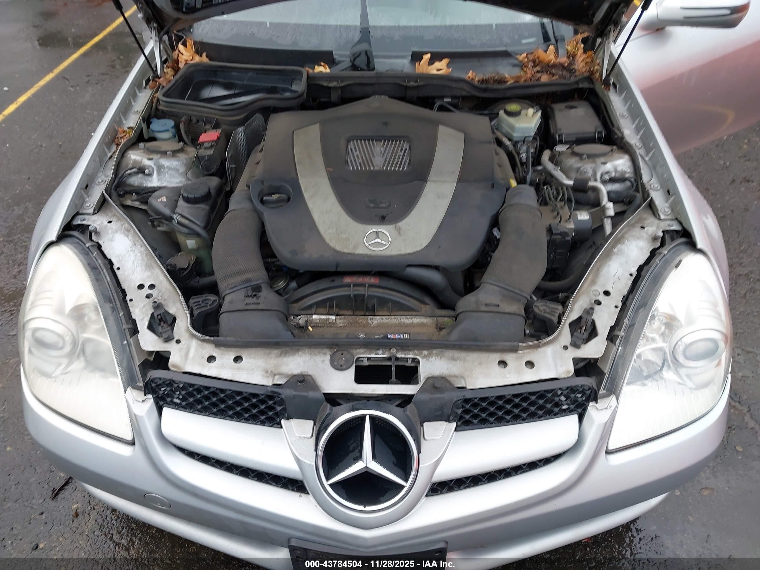 2009 Mercedes-benz Slk 300   Silver vin: WDBWK54F99F192527