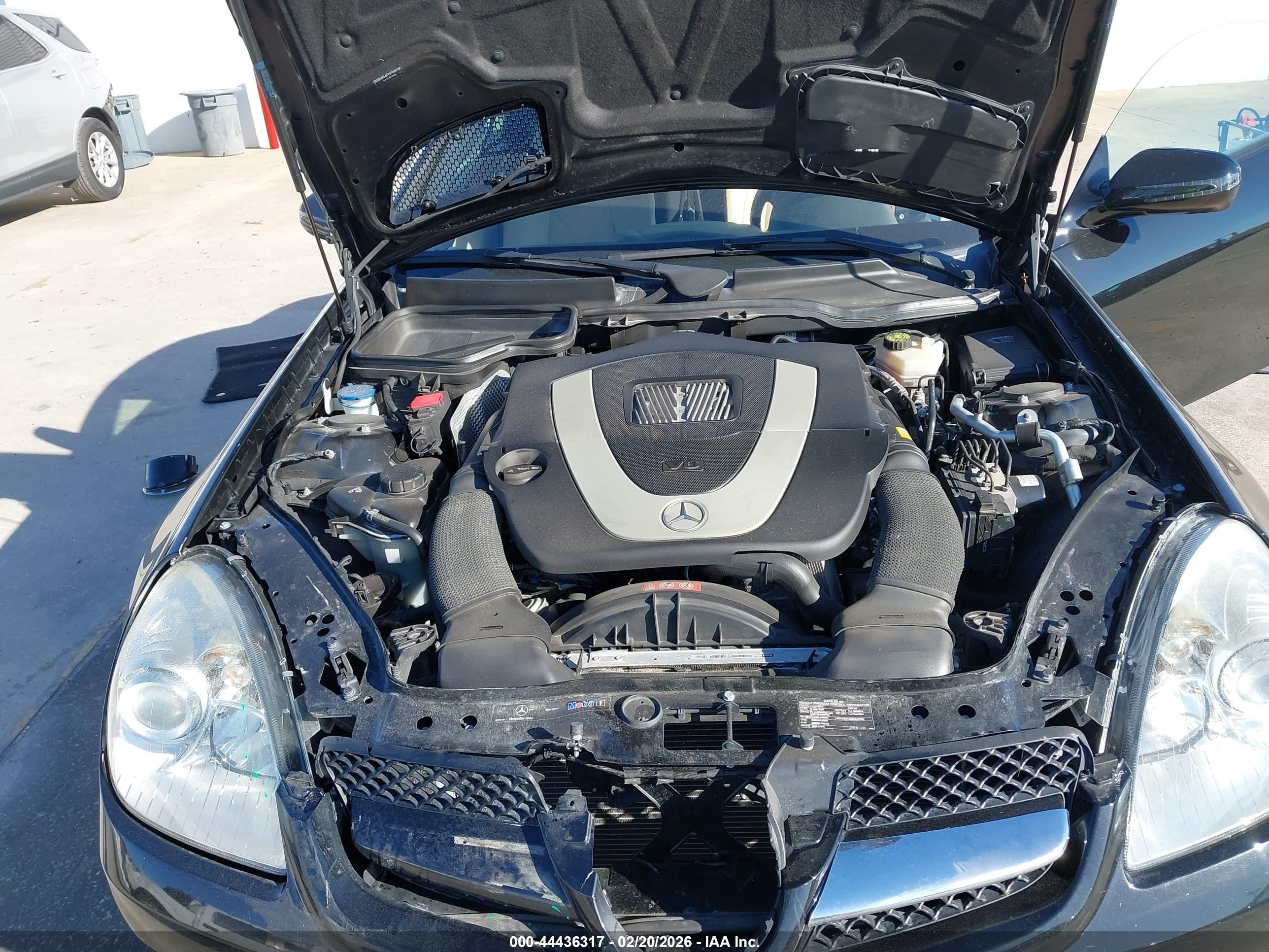 2009 Mercedes-benz Slk 300   Black vin: WDBWK54F99F208788