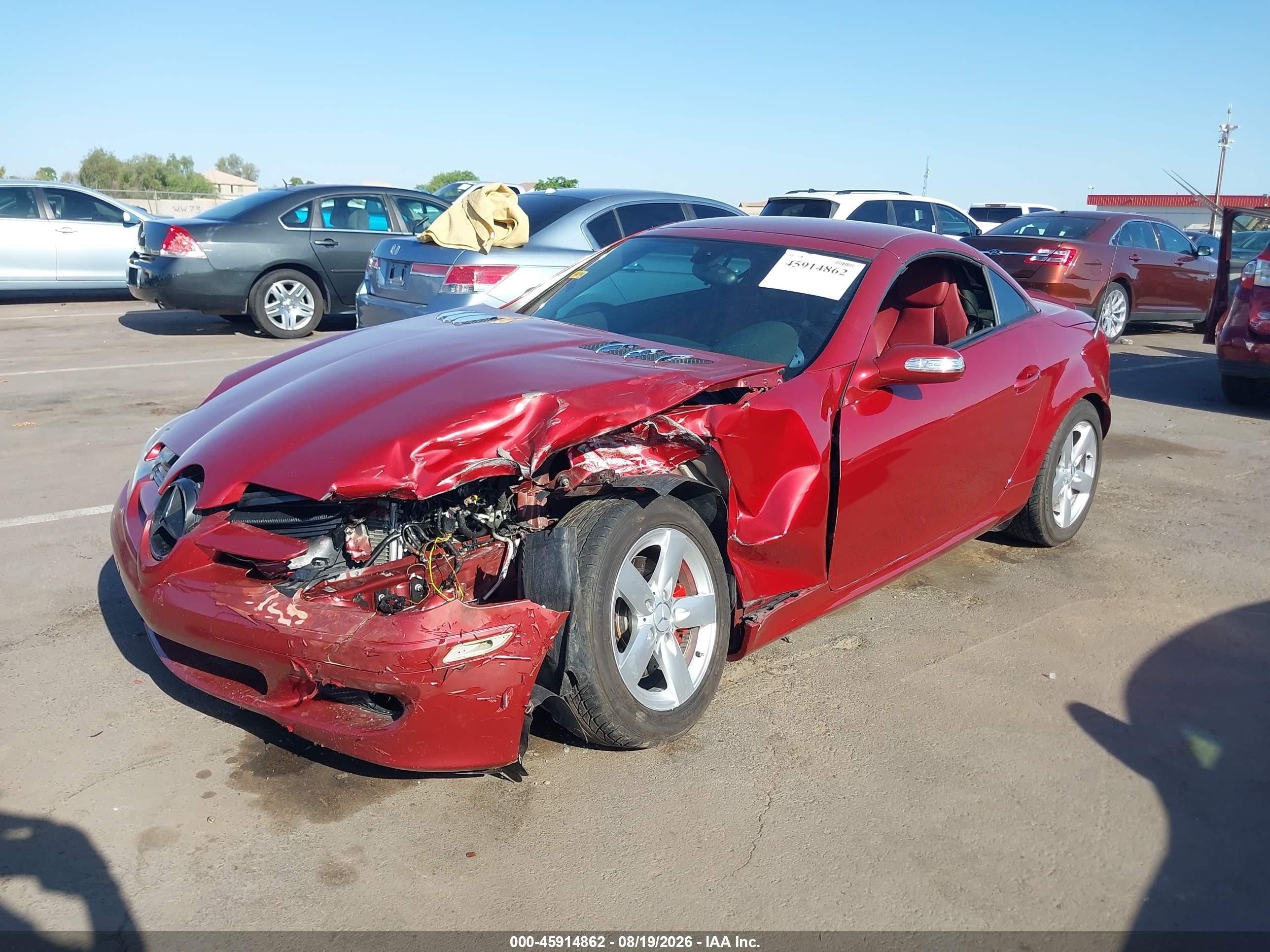 2006 Mercedes-benz Slk 280   Red vin: WDBWK54FX6F099169