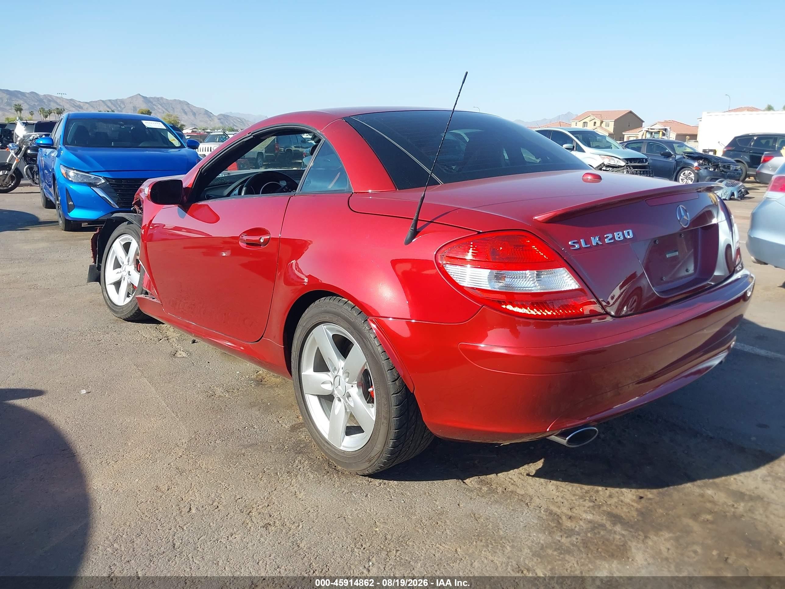 2006 Mercedes-benz Slk 280   Red vin: WDBWK54FX6F099169