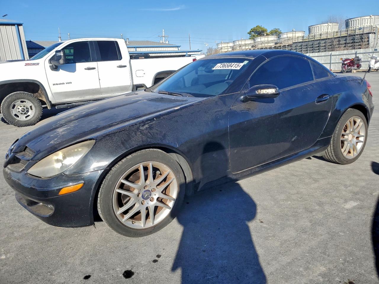 2007 Mercedes-benz Slk 280 Black vin: WDBWK54FX7F144287