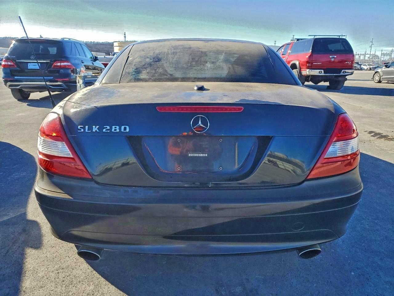 2007 Mercedes-benz Slk 280 Black vin: WDBWK54FX7F144287