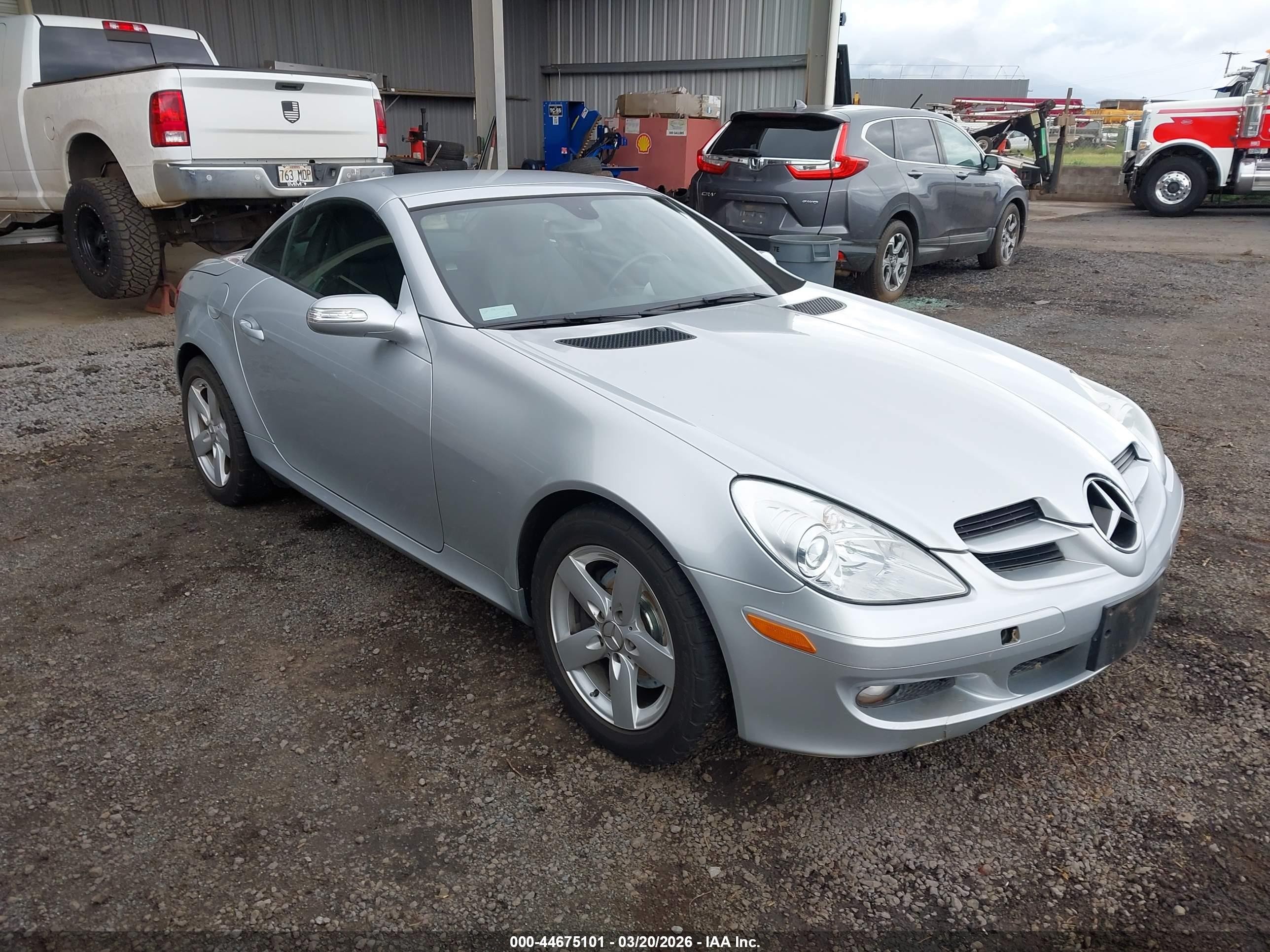 2007 Mercedes-benz Slk 280   Silver vin: WDBWK54FX7F146797