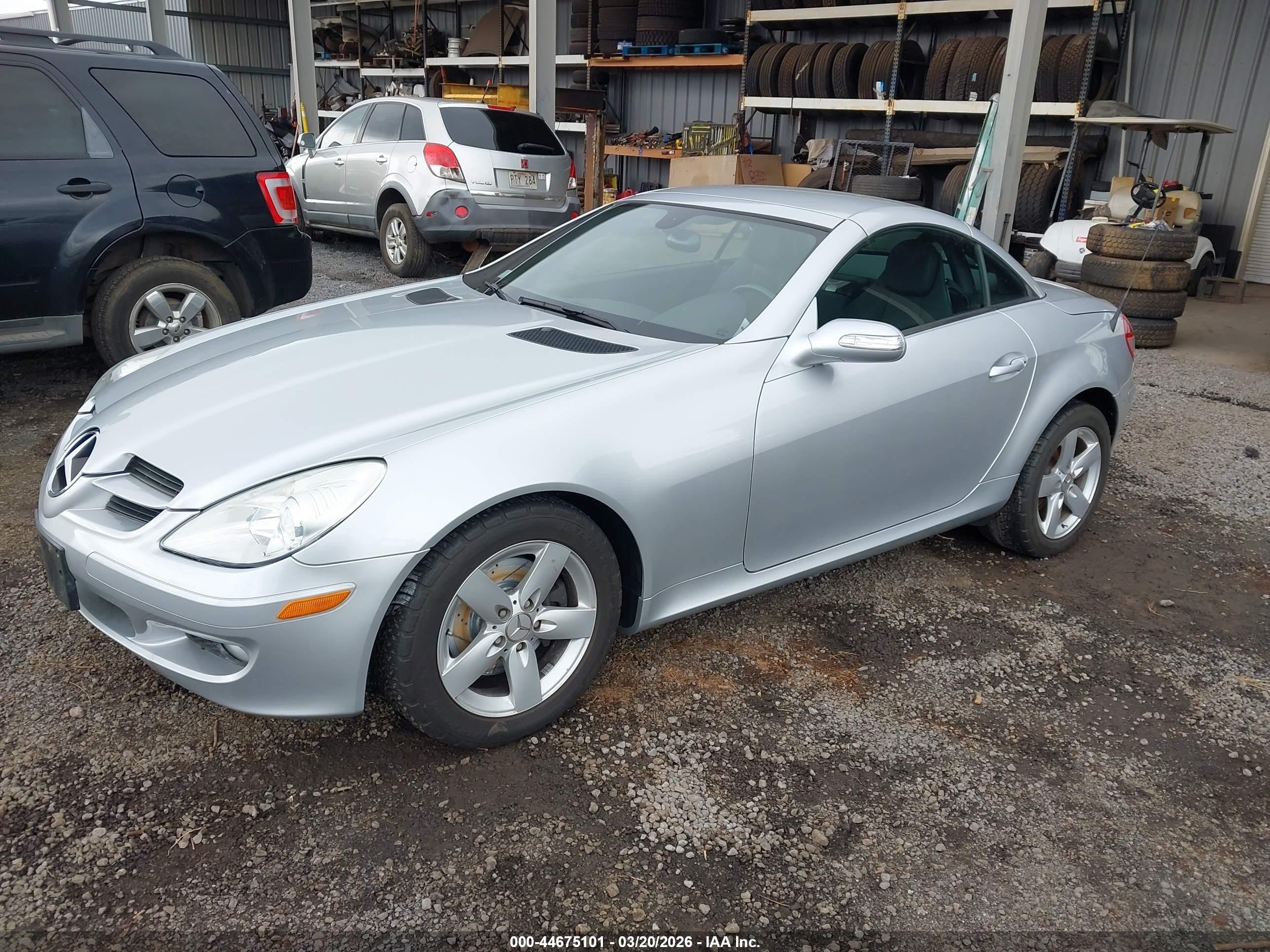 2007 Mercedes-benz Slk 280   Silver vin: WDBWK54FX7F146797