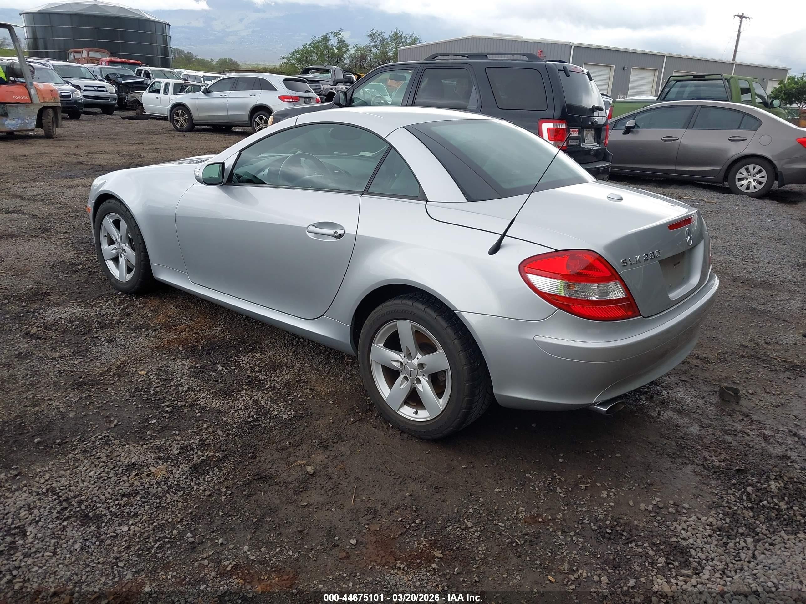2007 Mercedes-benz Slk 280   Silver vin: WDBWK54FX7F146797