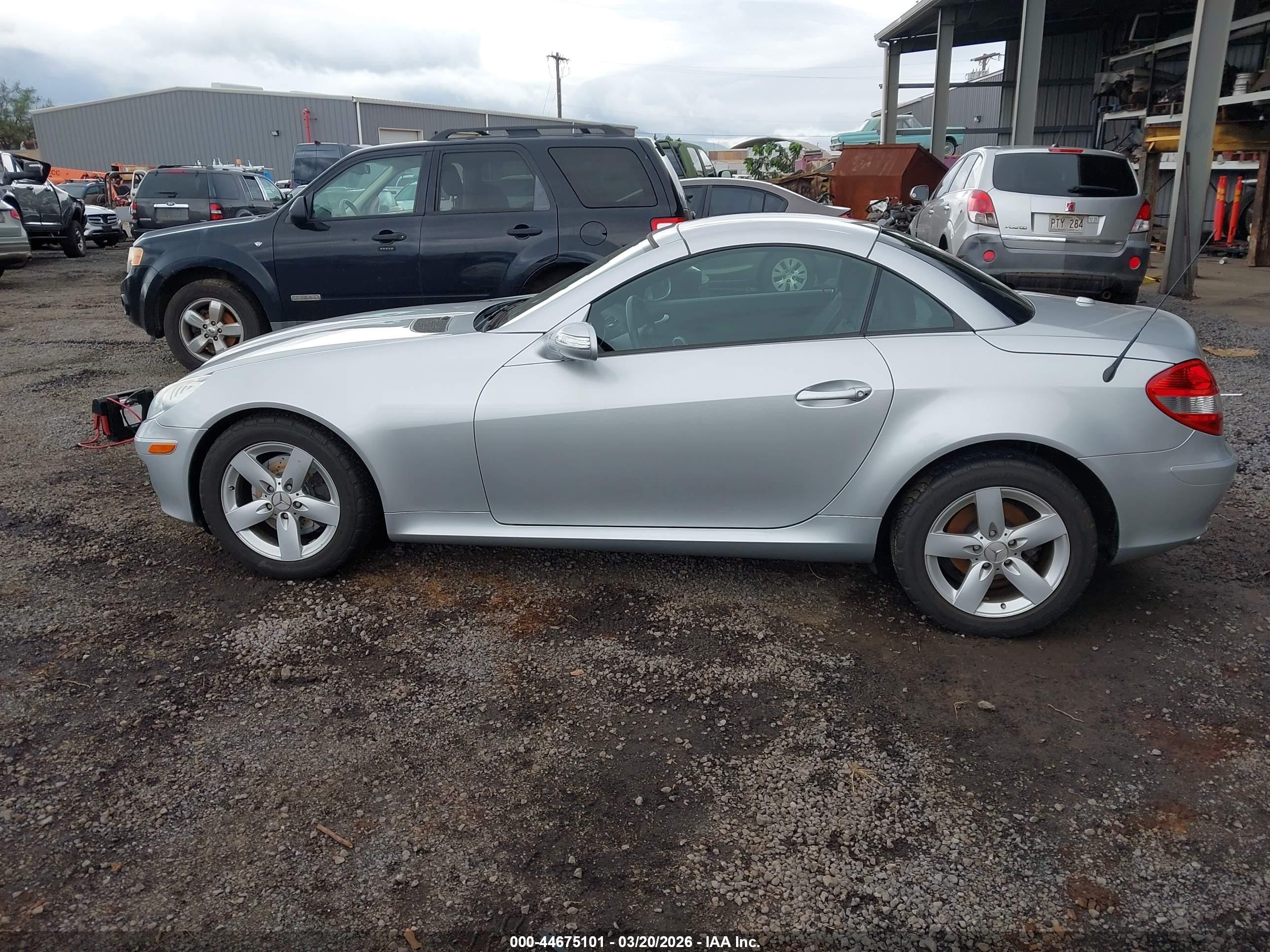 2007 Mercedes-benz Slk 280   Silver vin: WDBWK54FX7F146797