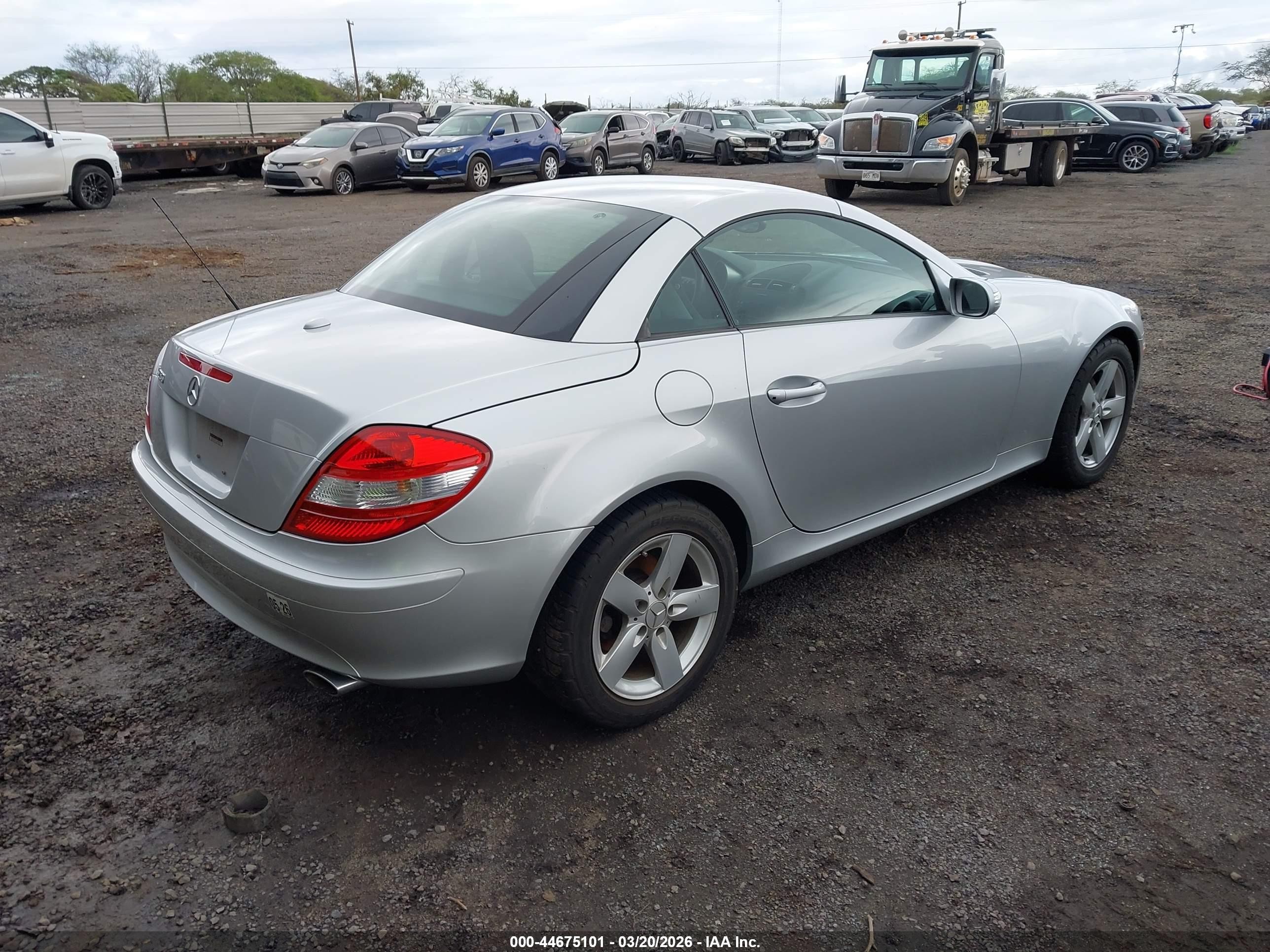 2007 Mercedes-benz Slk 280   Silver vin: WDBWK54FX7F146797