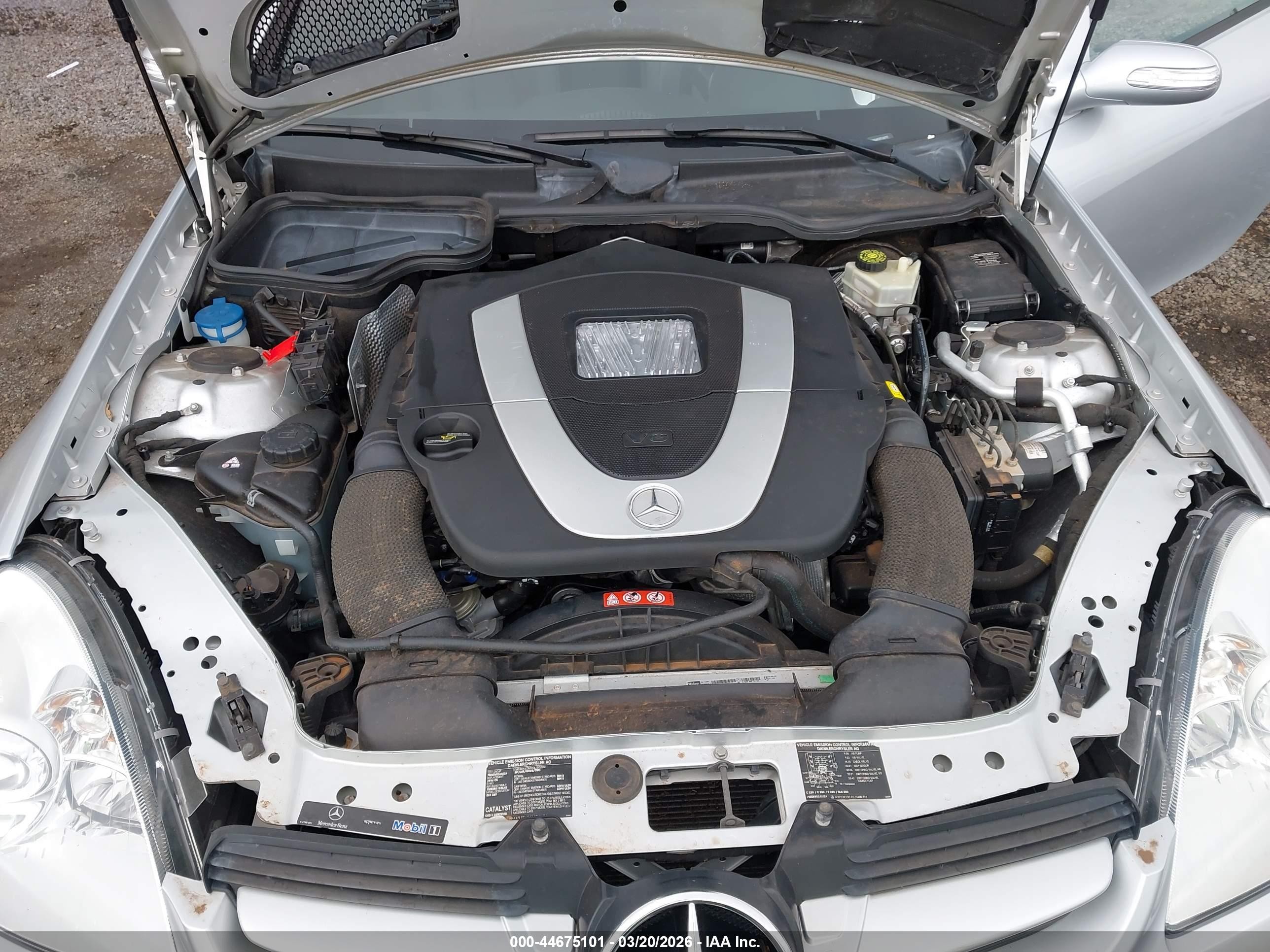 2007 Mercedes-benz Slk 280   Silver vin: WDBWK54FX7F146797