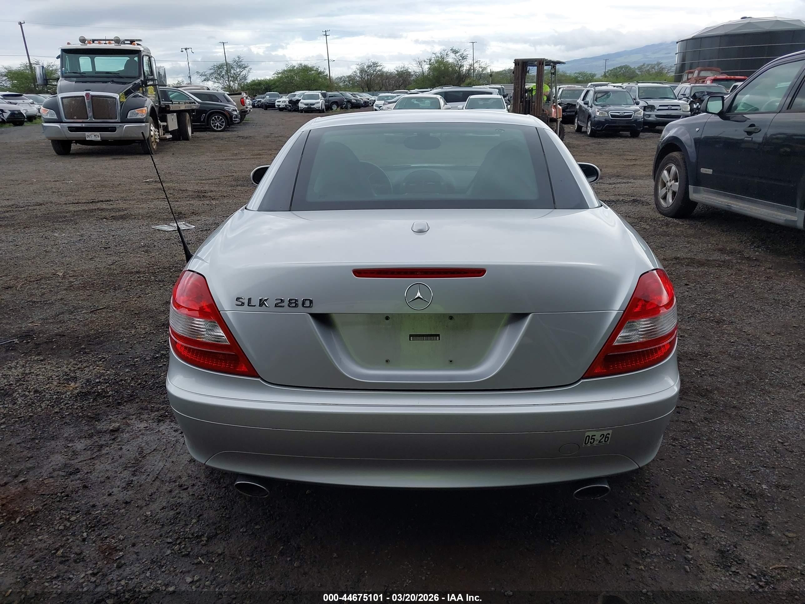 2007 Mercedes-benz Slk 280   Silver vin: WDBWK54FX7F146797