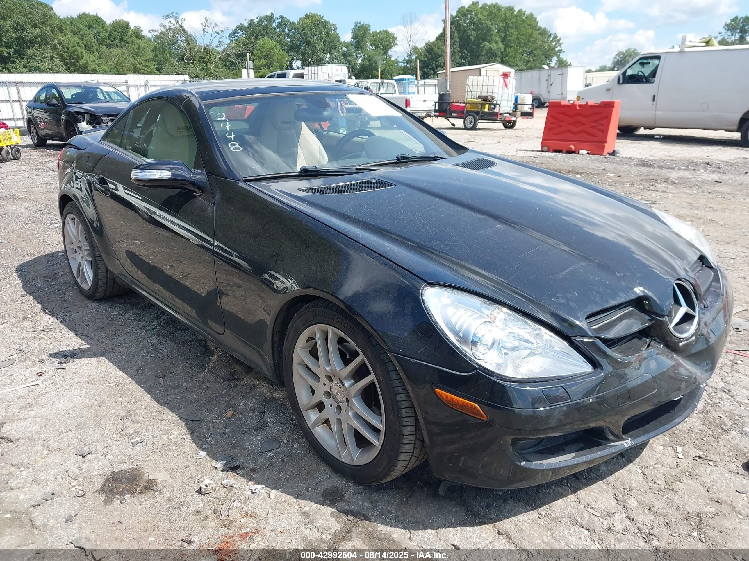 2007 Mercedes-benz Slk 280   Black vin: WDBWK54FX7F162448