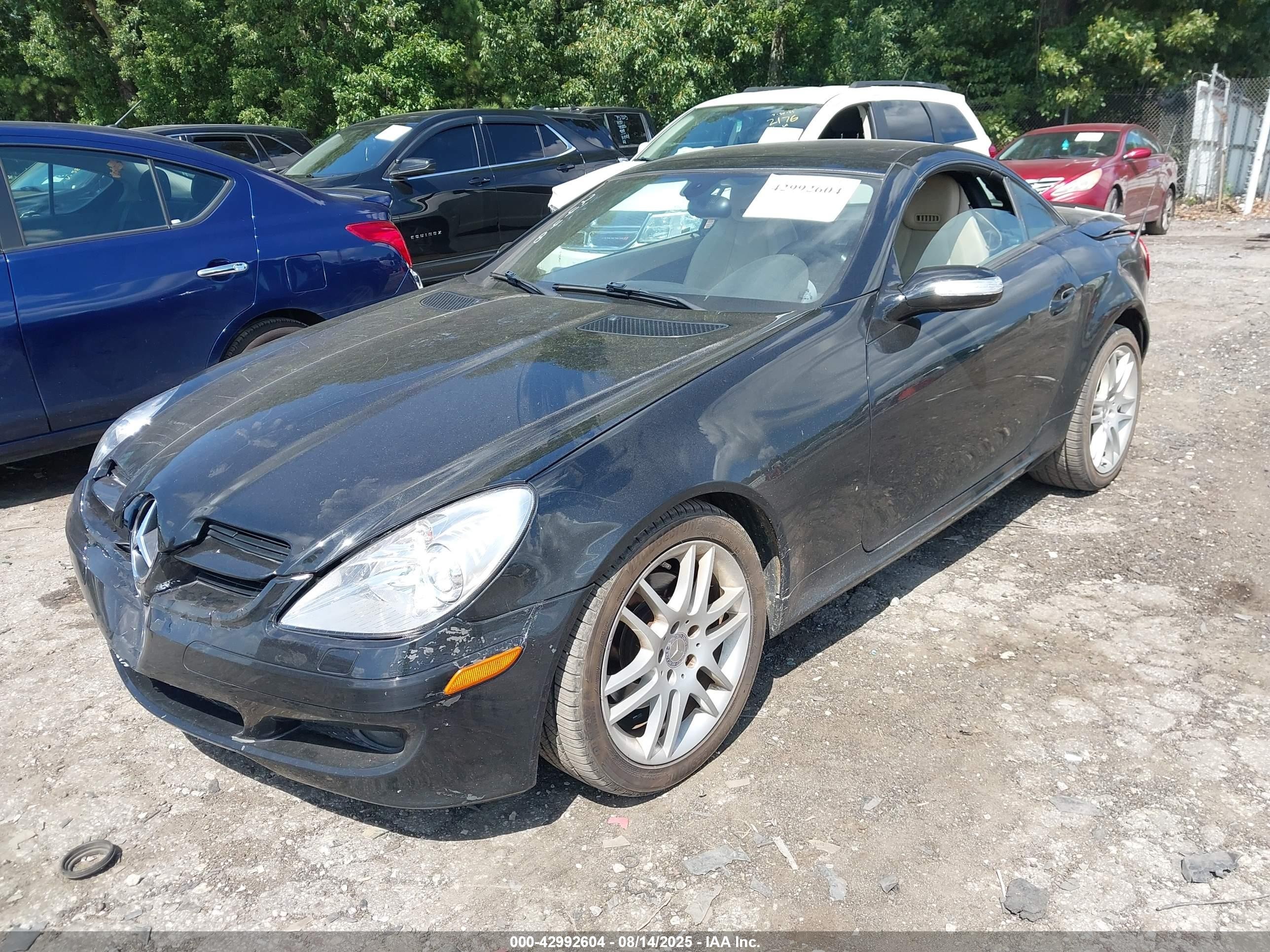 2007 Mercedes-benz Slk 280   Black vin: WDBWK54FX7F162448