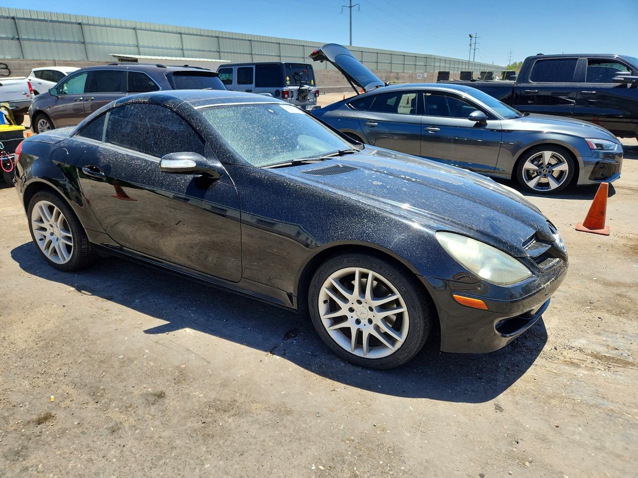 2007 Mercedes-benz Slk 280 Black vin: WDBWK54FX7F166855