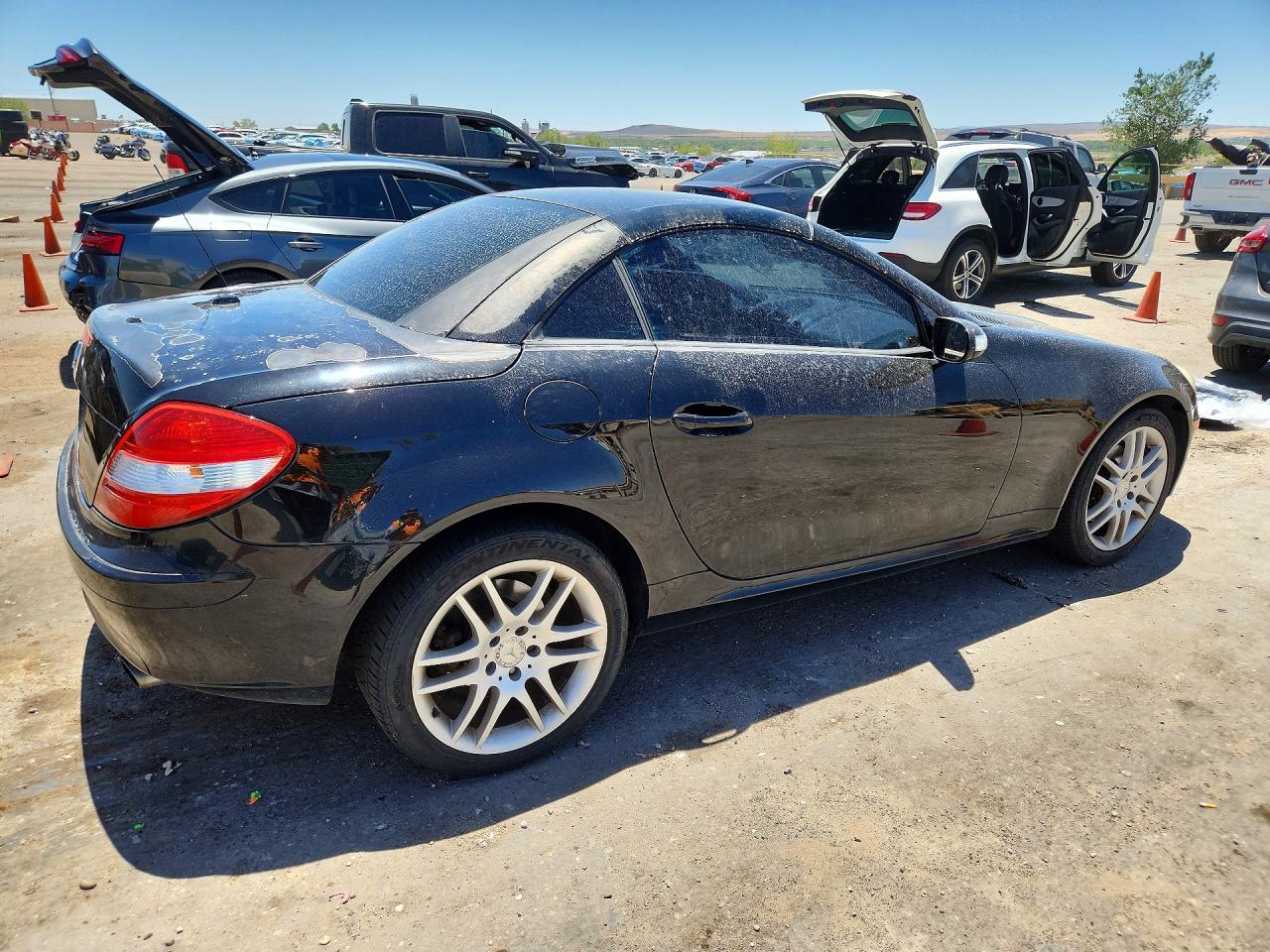 2007 Mercedes-benz Slk 280 Black vin: WDBWK54FX7F166855