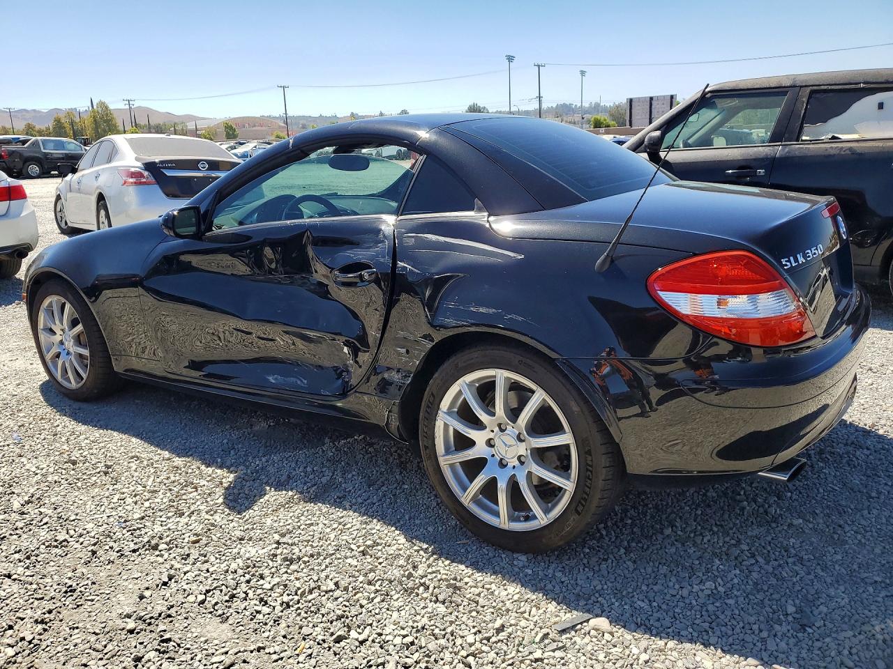 2005 Mercedes-benz Slk 350 Black vin: WDBWK56F05F049554