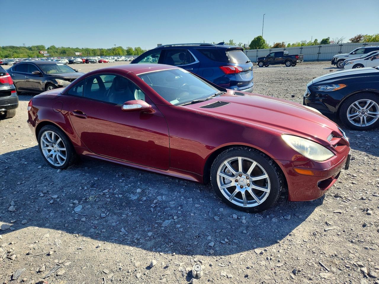 2007 Mercedes-benz Slk 350 Burgundy vin: WDBWK56F07F148152