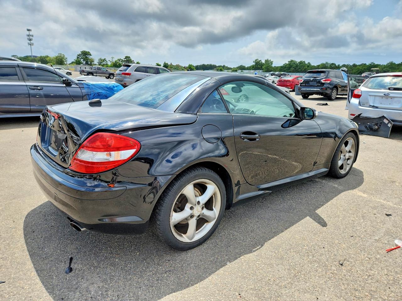 2005 Mercedes-benz Slk 350 Black vin: WDBWK56F15F053869