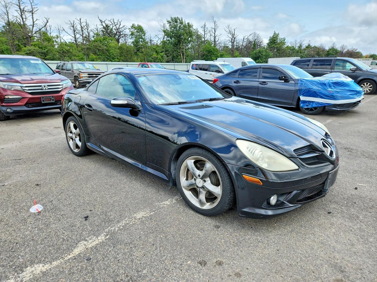 2005 Mercedes-benz Slk 350 Black vin: WDBWK56F15F053869