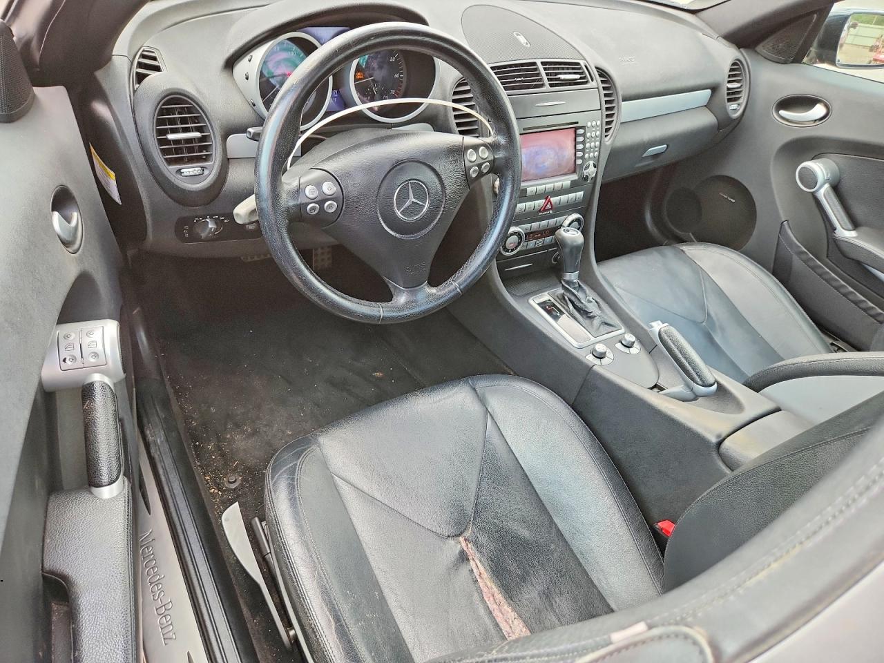 2005 Mercedes-benz Slk 350 Black vin: WDBWK56F15F053869