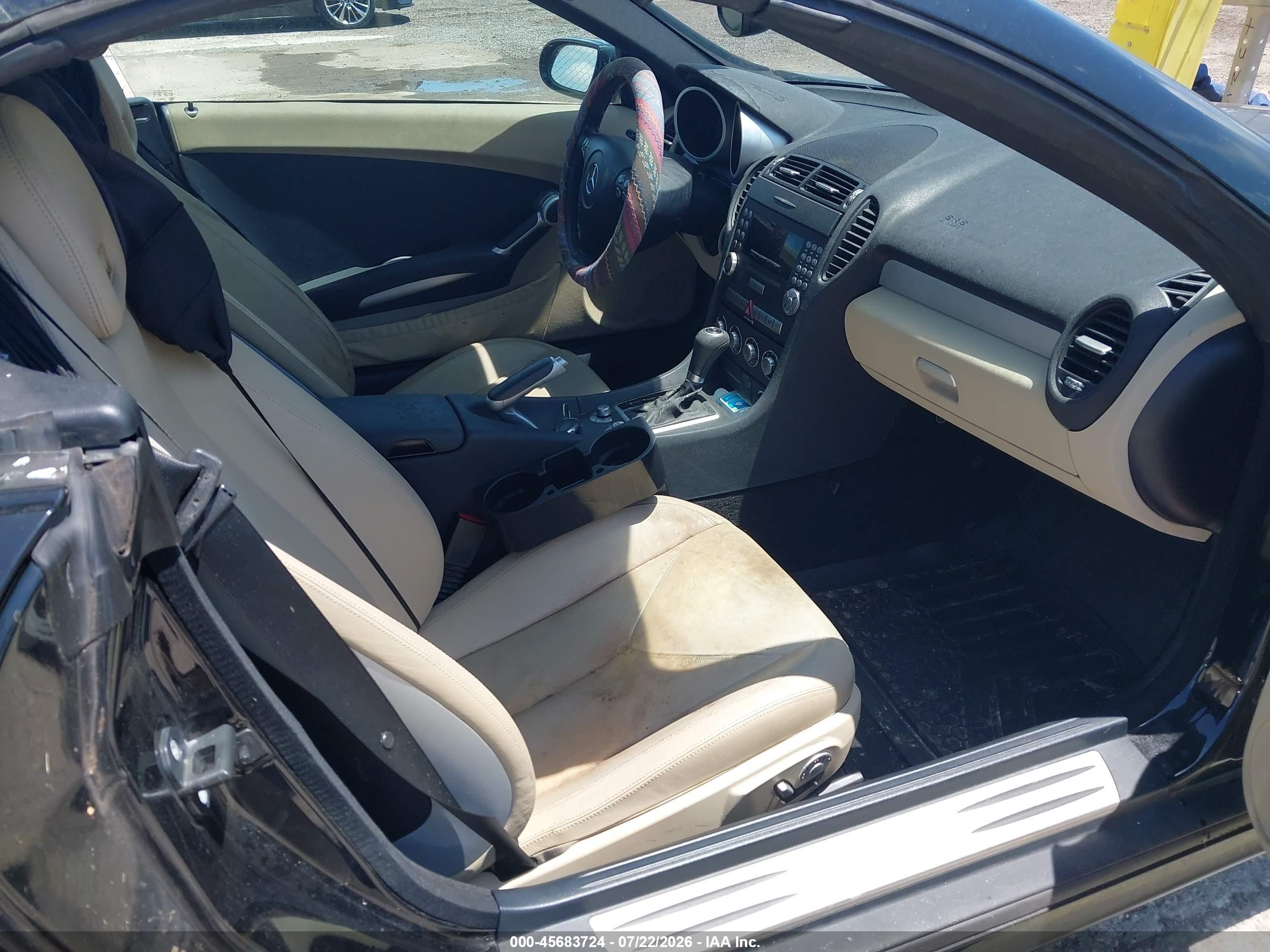 2006 Mercedes-benz Slk 350   Black vin: WDBWK56F26F099339