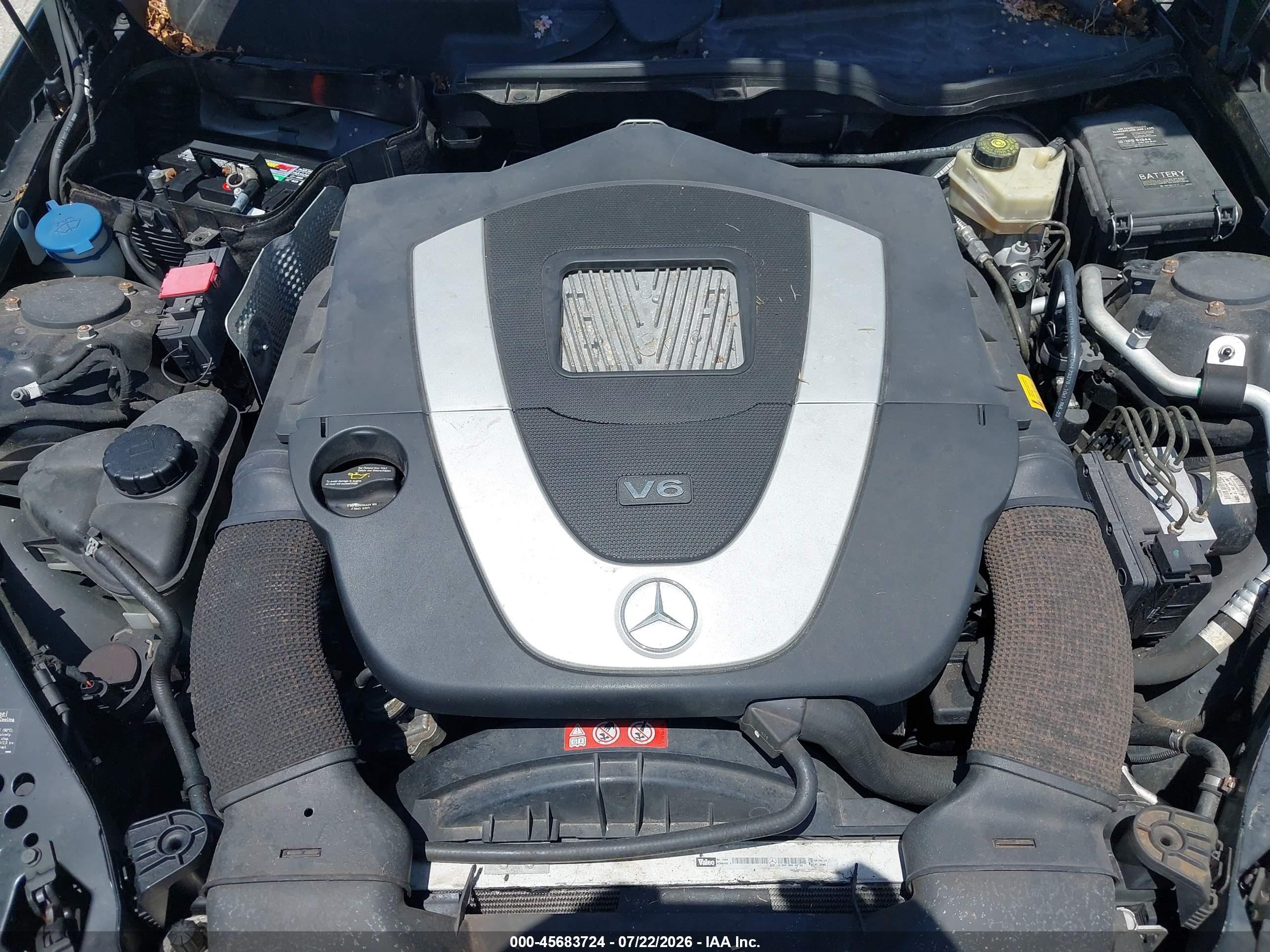 2006 Mercedes-benz Slk 350   Black vin: WDBWK56F26F099339