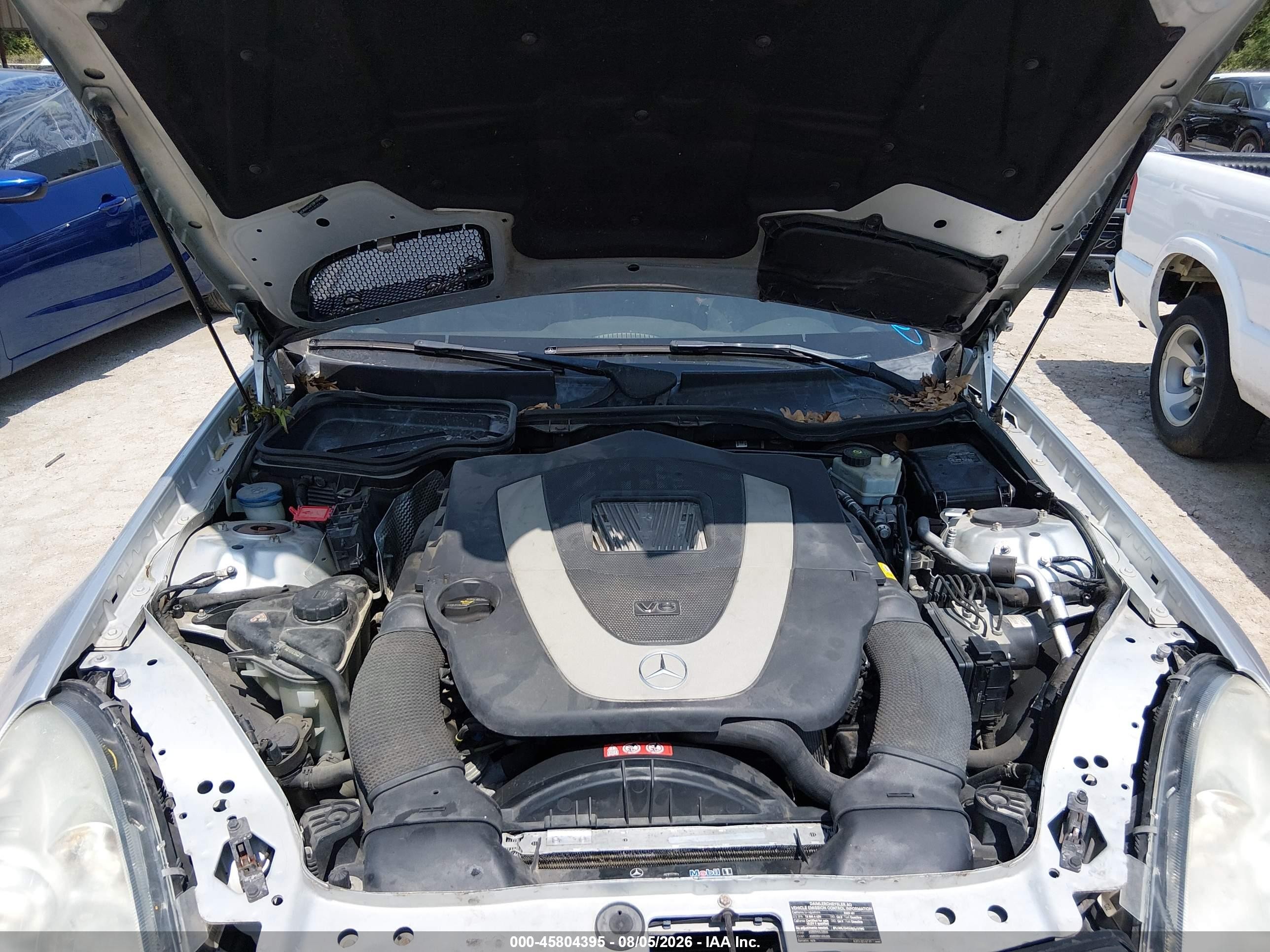 2008 Mercedes-benz Slk 350   Silver vin: WDBWK56F28F179467