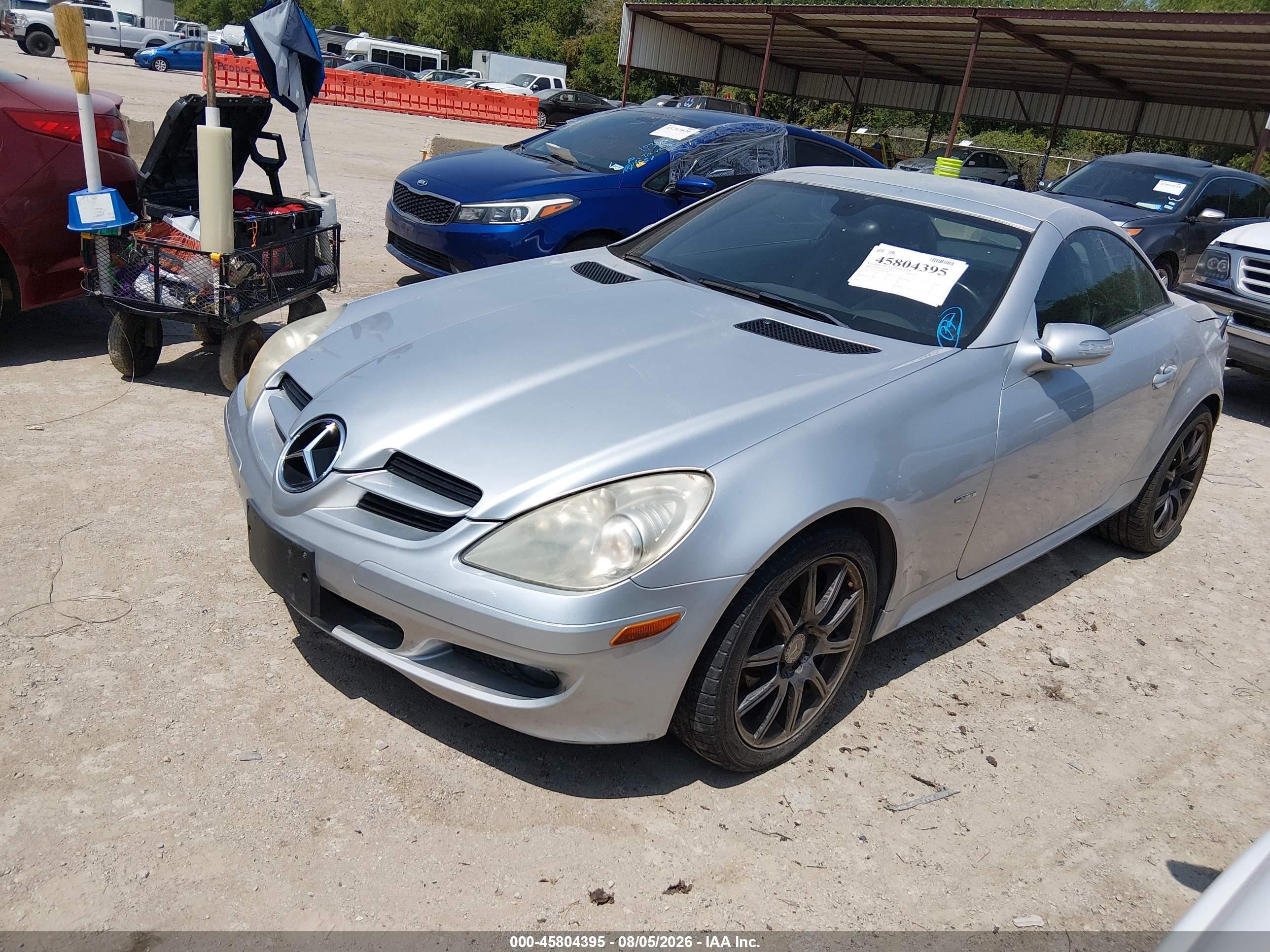 2008 Mercedes-benz Slk 350   Silver vin: WDBWK56F28F179467