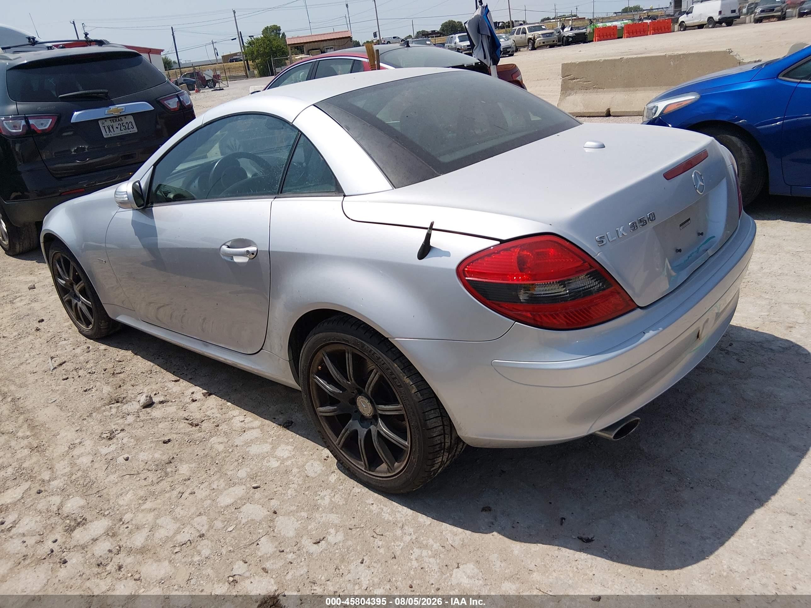2008 Mercedes-benz Slk 350   Silver vin: WDBWK56F28F179467