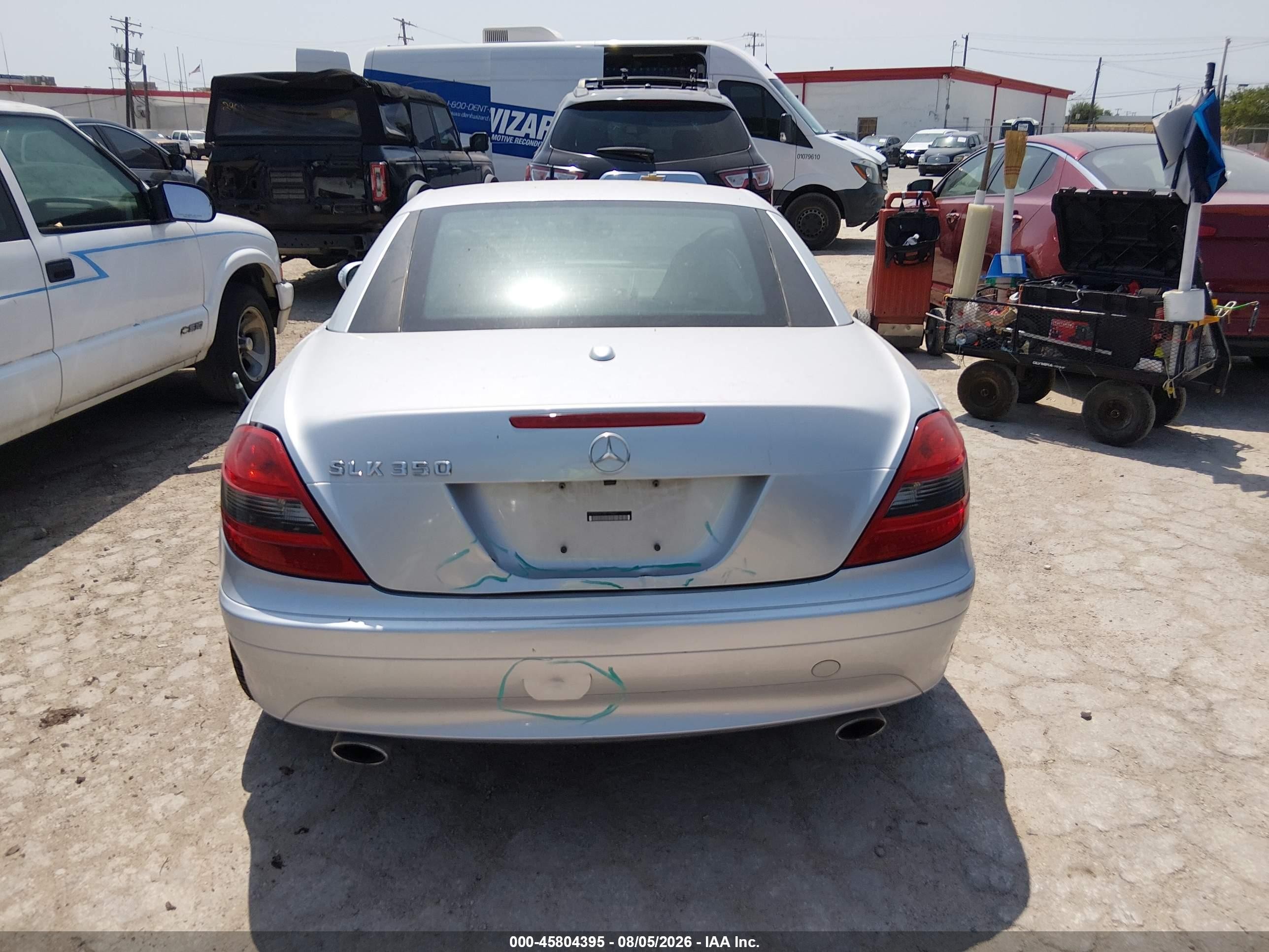 2008 Mercedes-benz Slk 350   Silver vin: WDBWK56F28F179467