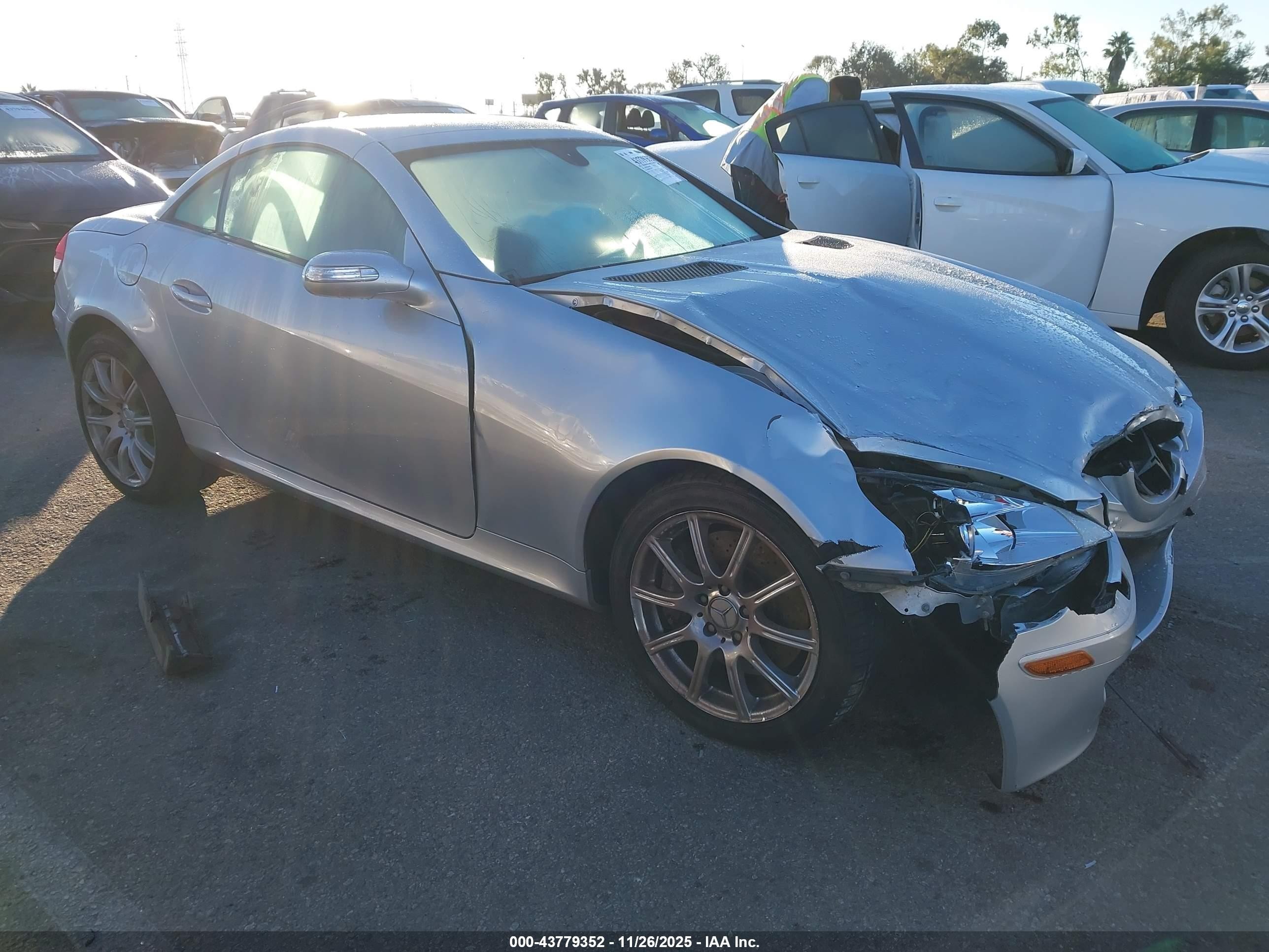 2007 Mercedes-benz Slk 350   Silver vin: WDBWK56F37F154687
