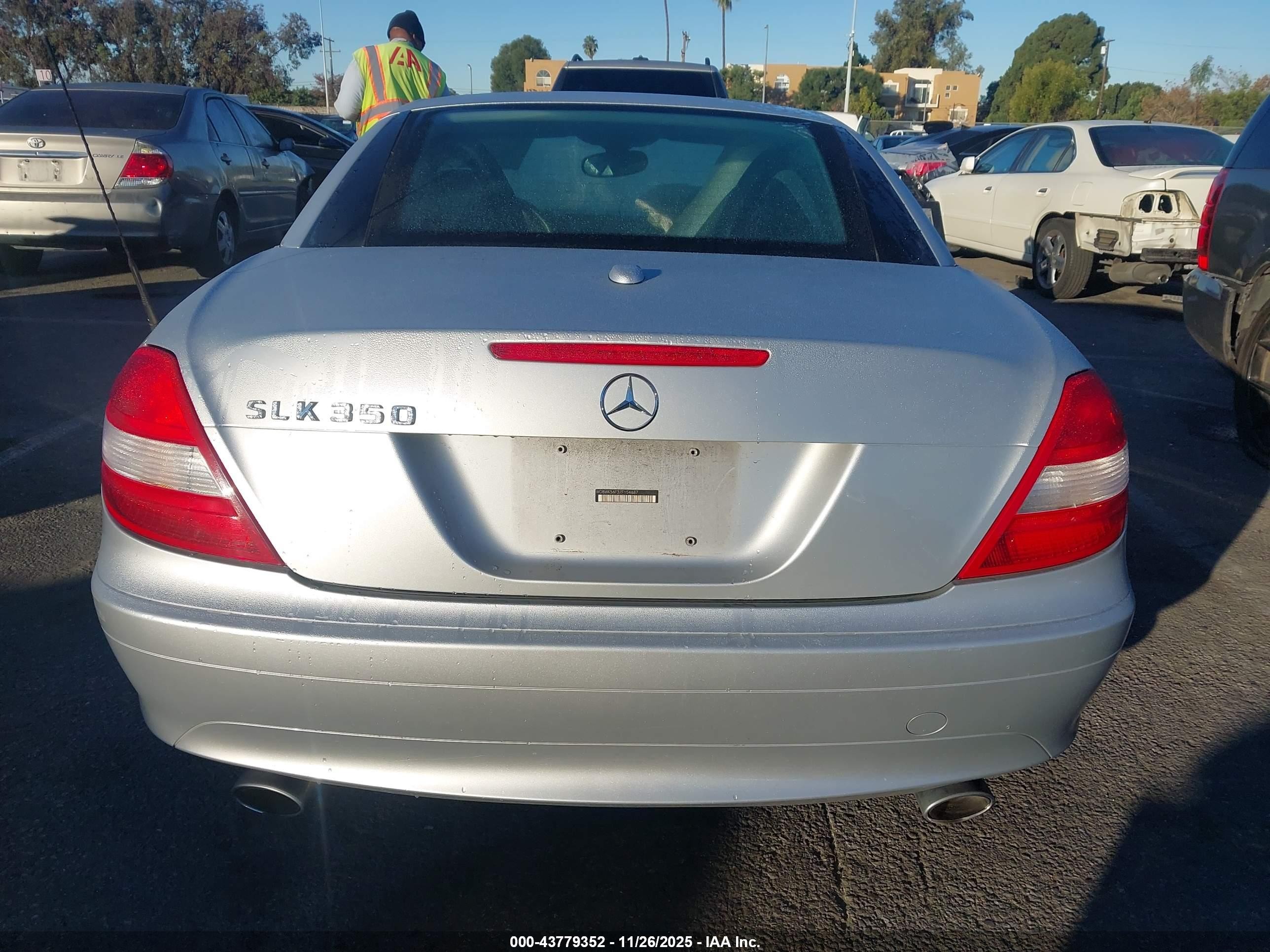 2007 Mercedes-benz Slk 350   Silver vin: WDBWK56F37F154687
