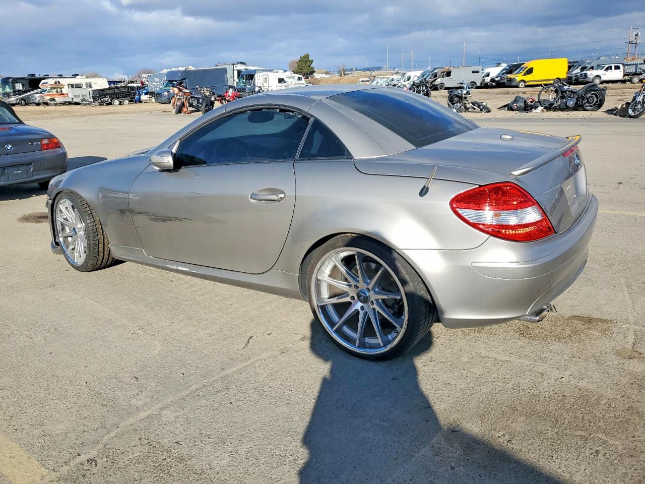2007 Mercedes-benz Slk 350 Silver vin: WDBWK56F47F139048