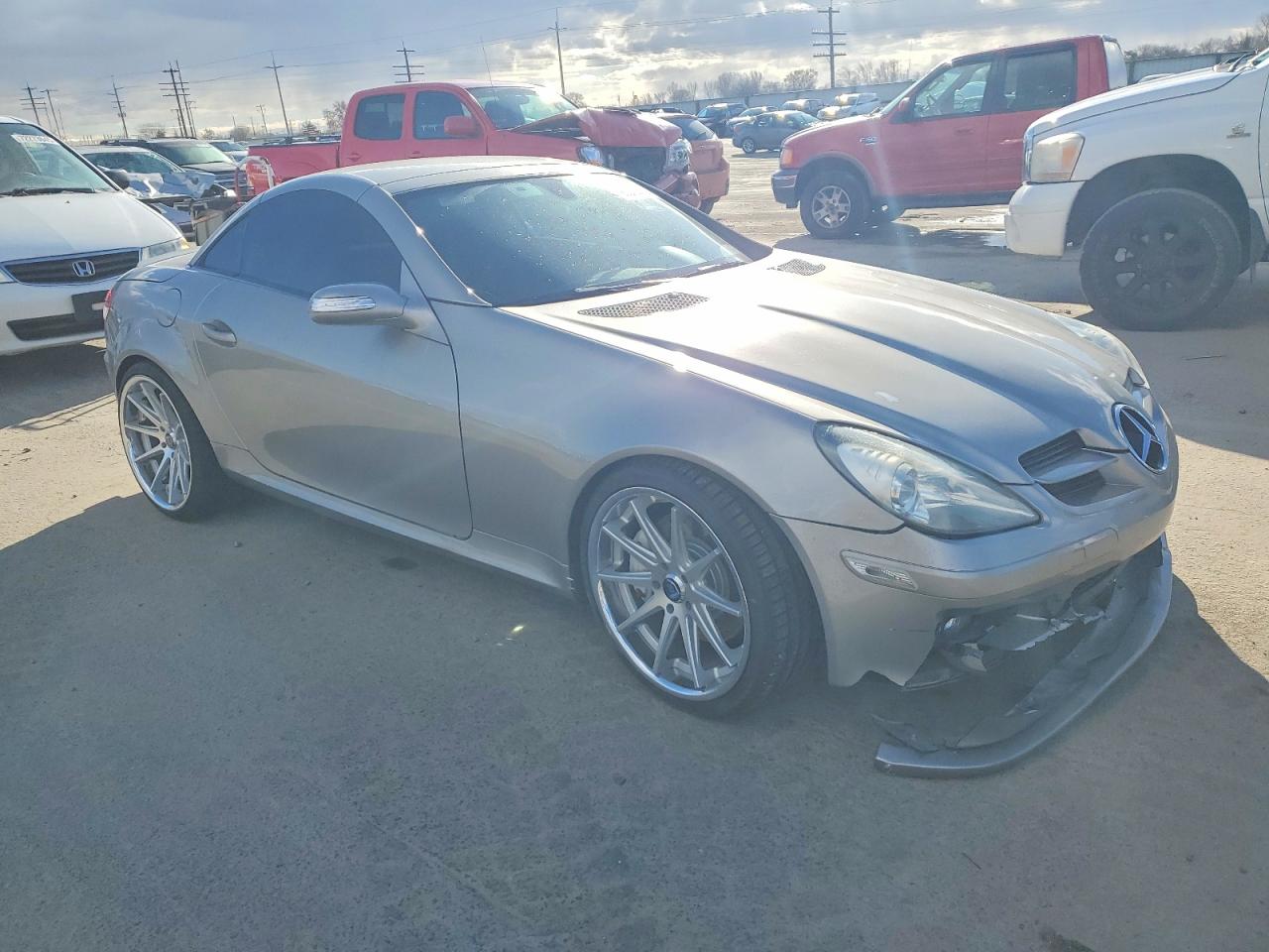 2007 Mercedes-benz Slk 350 Silver vin: WDBWK56F47F139048