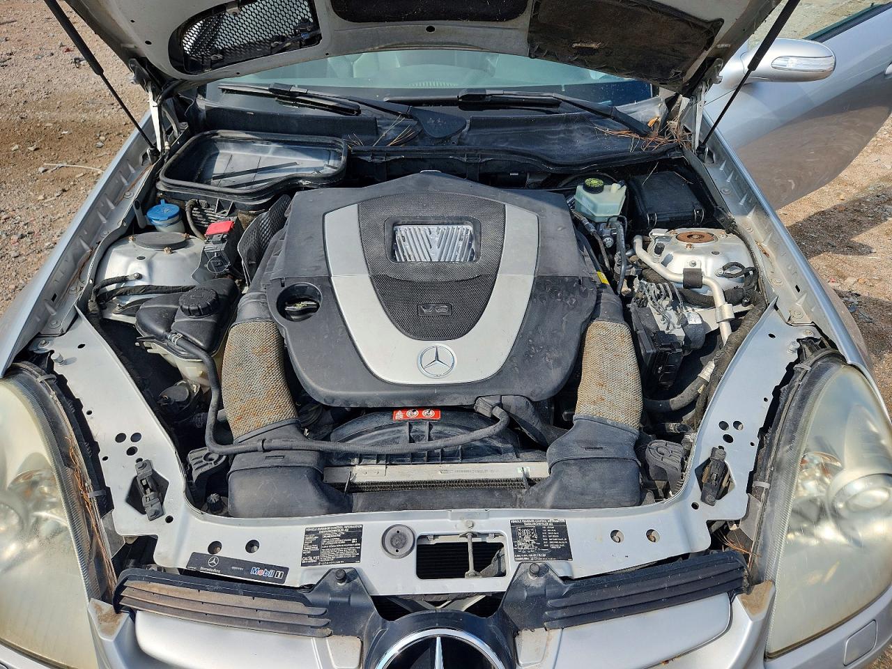 2007 Mercedes-benz Slk 350 Silver vin: WDBWK56F47F149448