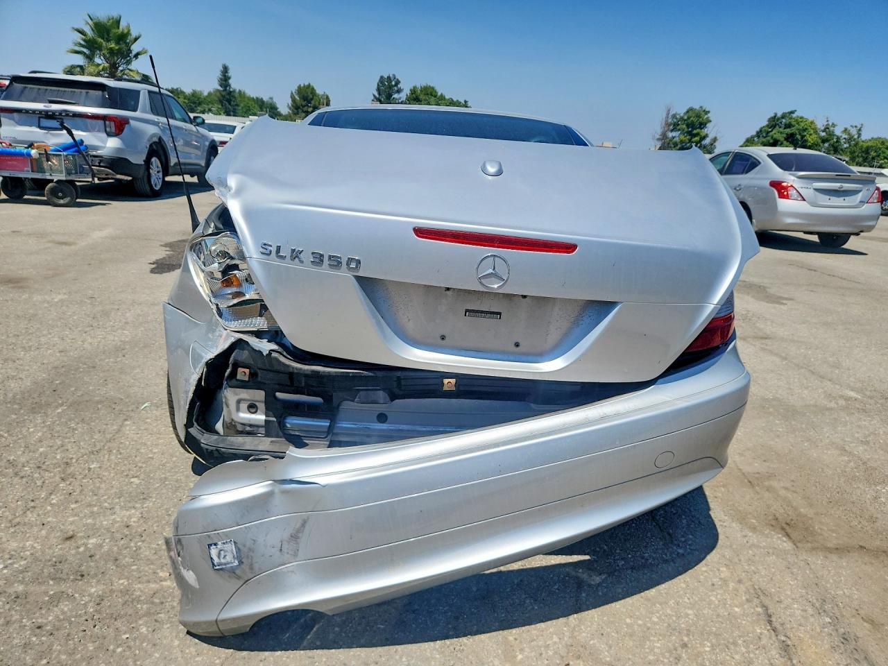 2008 Mercedes-benz Slk 350 Silver vin: WDBWK56F48F174464