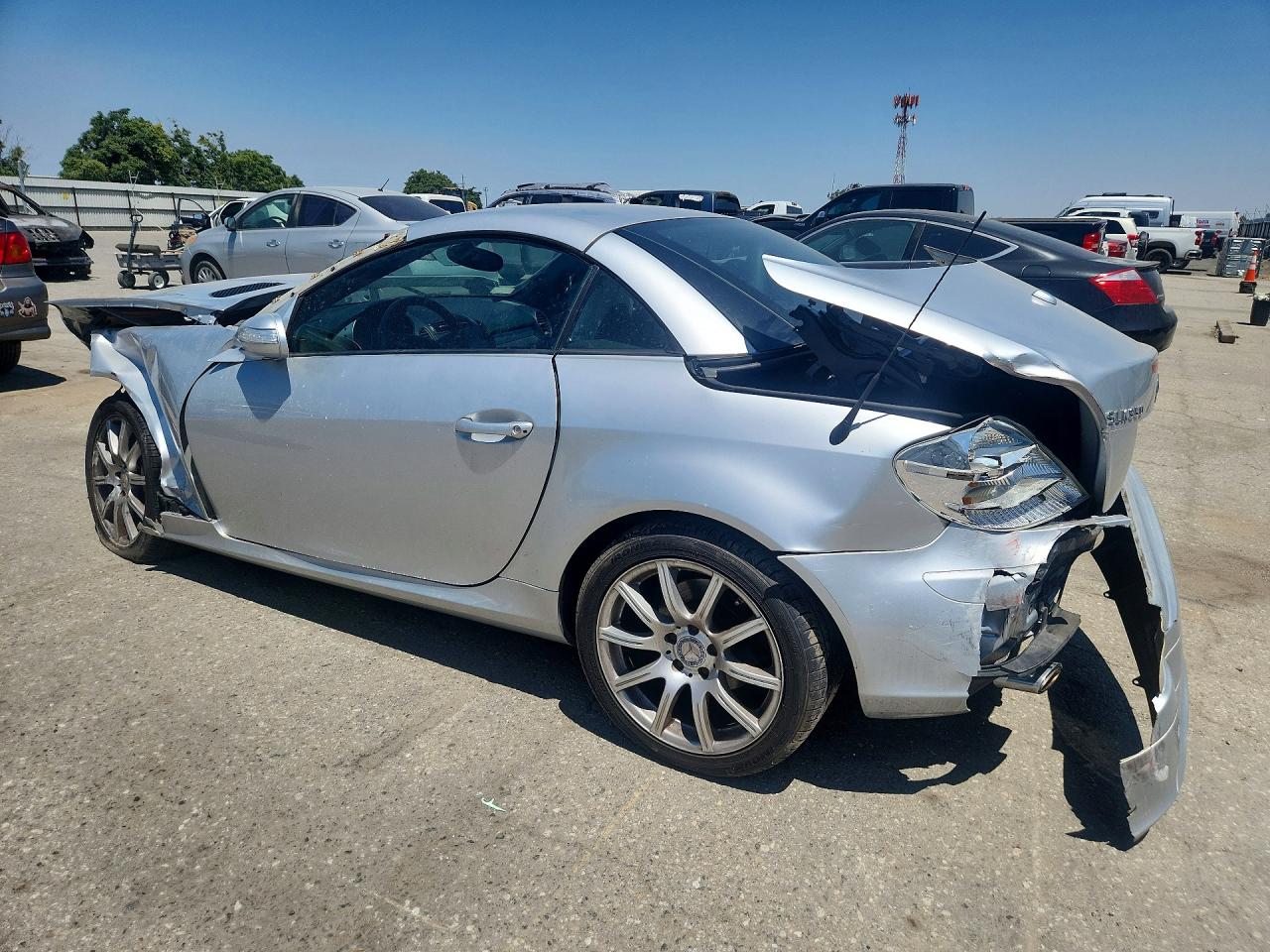 2008 Mercedes-benz Slk 350 Silver vin: WDBWK56F48F174464