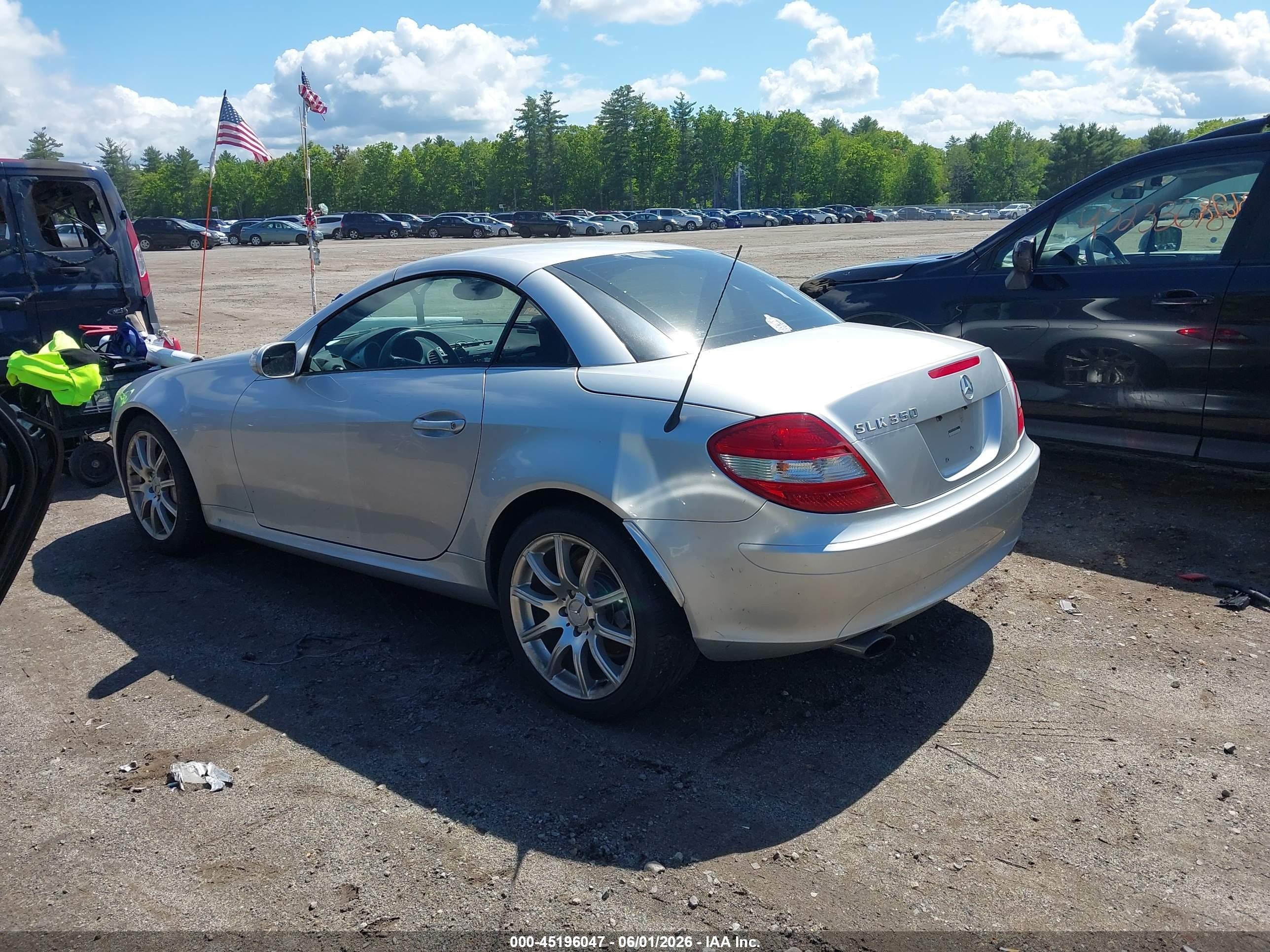 2005 Mercedes-benz Slk 350 Silver vin: WDBWK56F55F049890