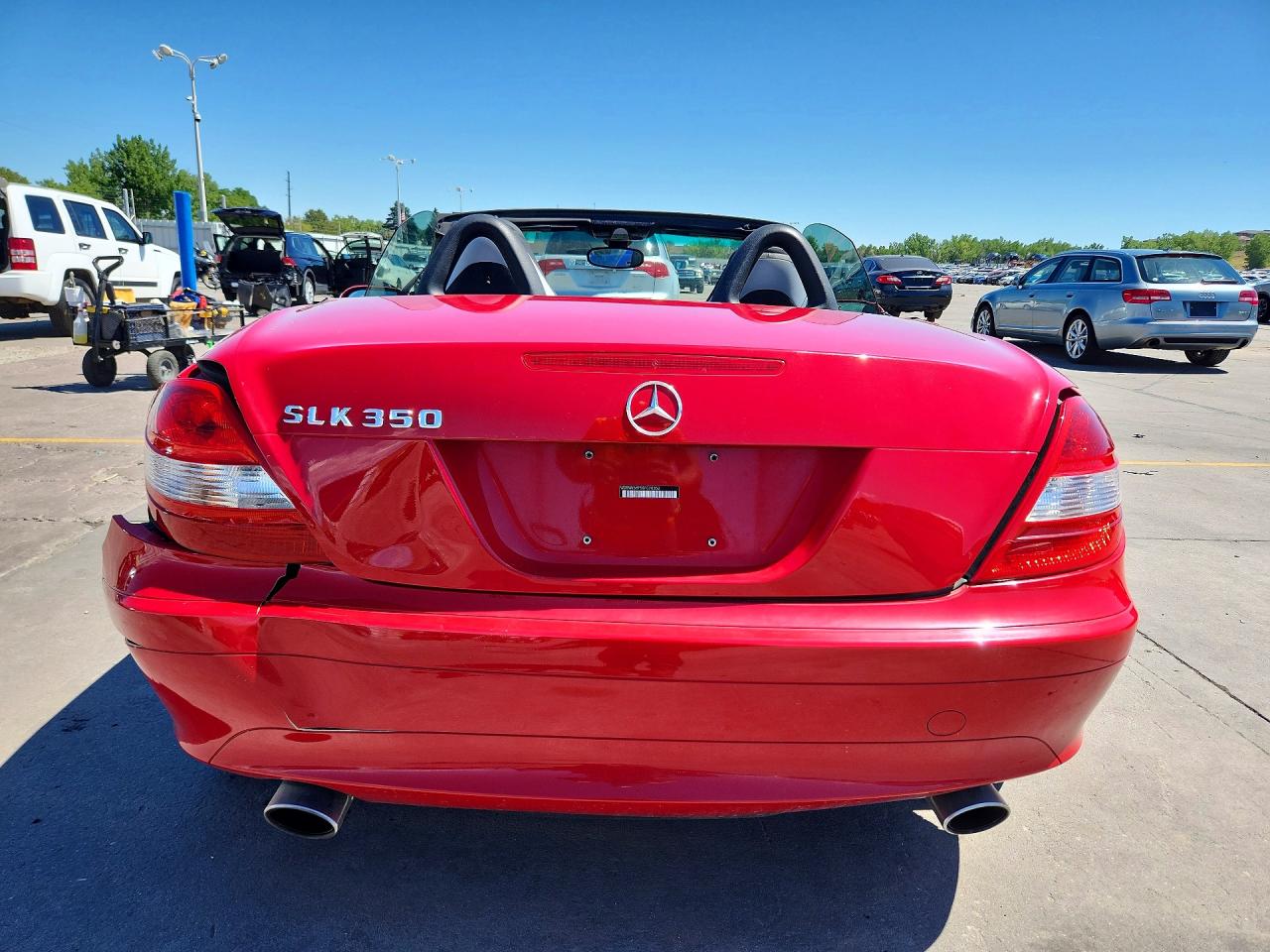 2005 Mercedes-benz Slk 350 Red vin: WDBWK56F55F070352