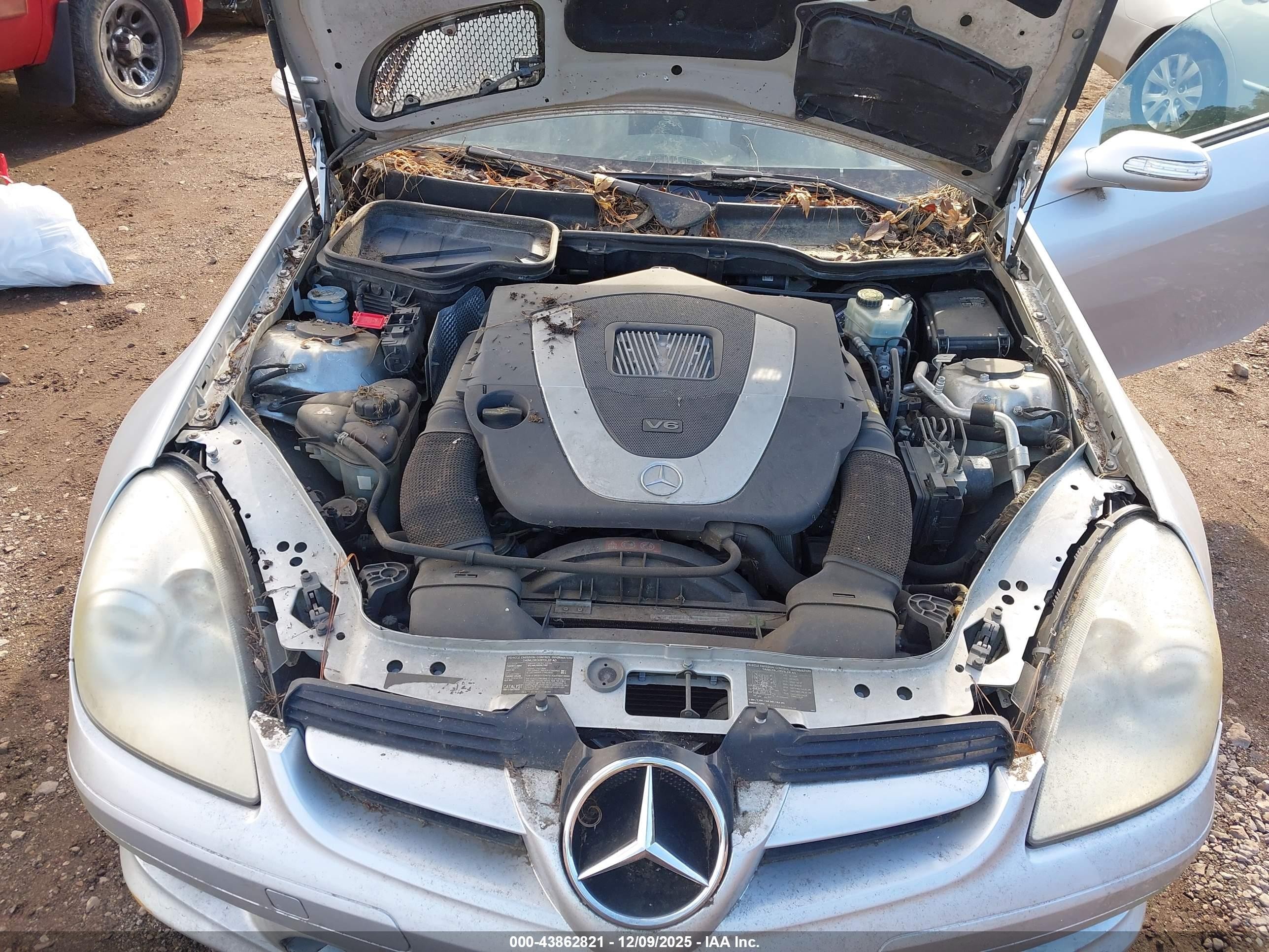 2007 Mercedes-benz Slk 350   Silver vin: WDBWK56F57F152648
