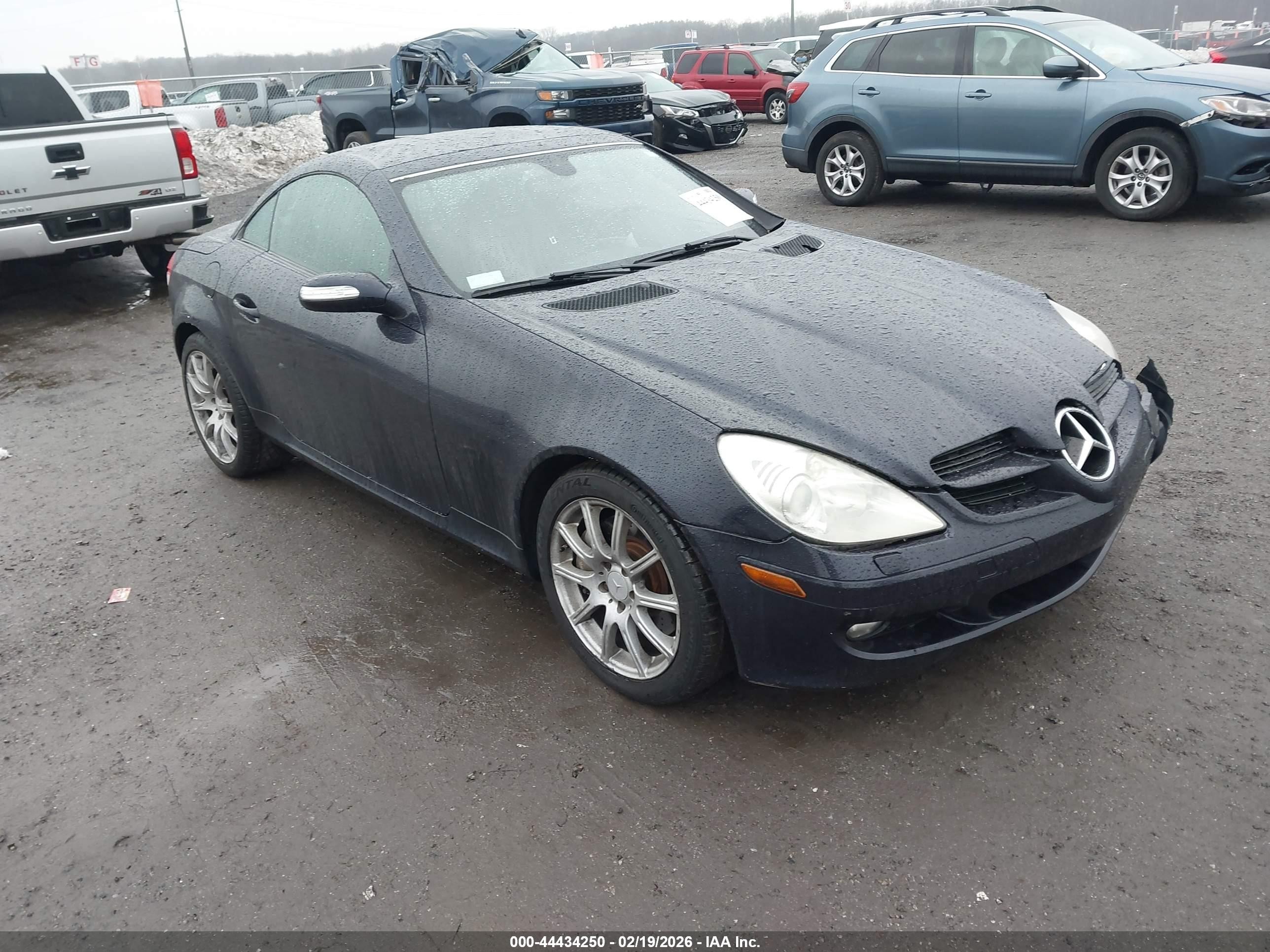 2008 Mercedes-benz Slk 350   Dark Blue vin: WDBWK56F58F184291