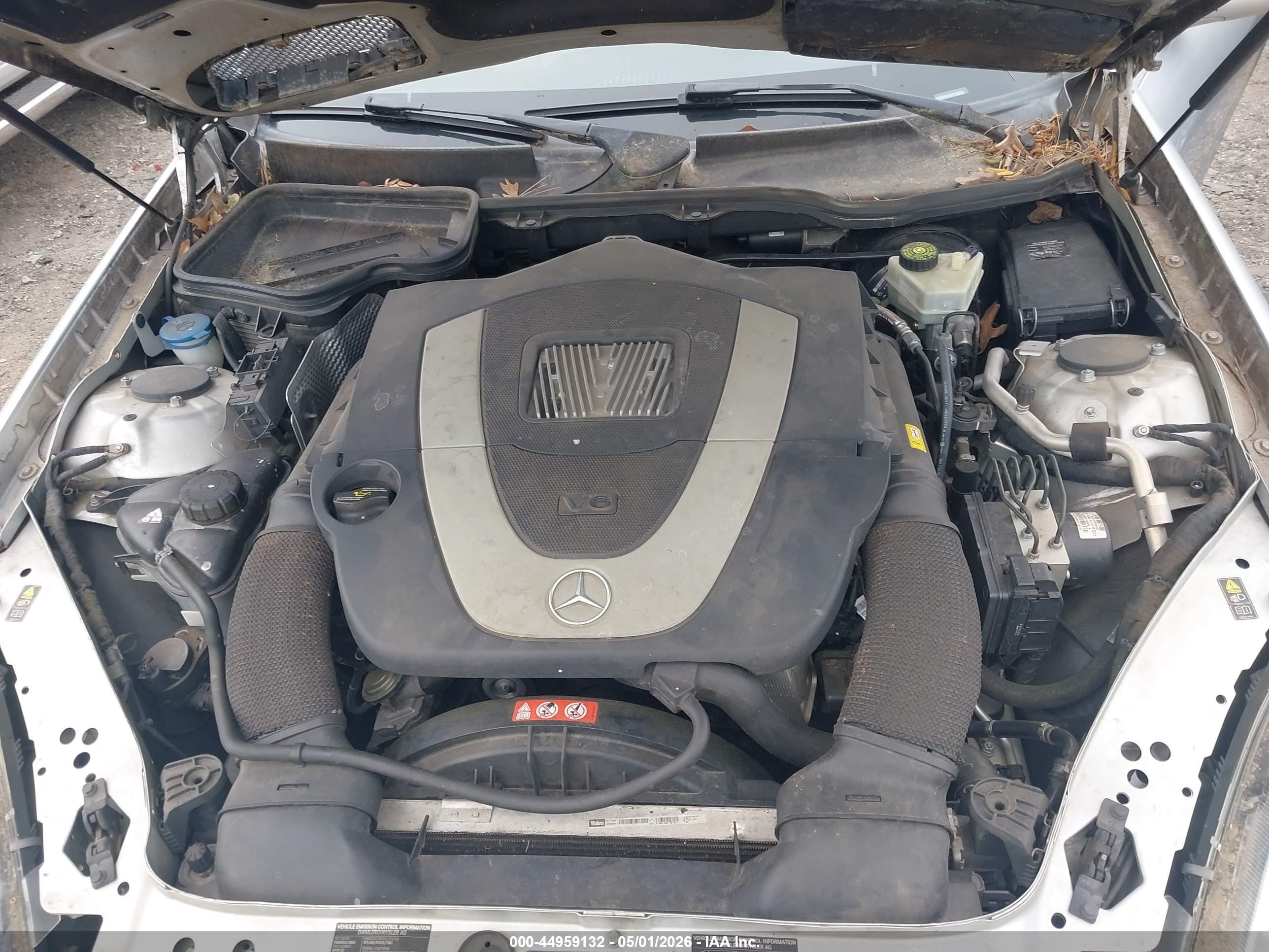 2007 Mercedes-benz Slk 350   Silver vin: WDBWK56F67F168891