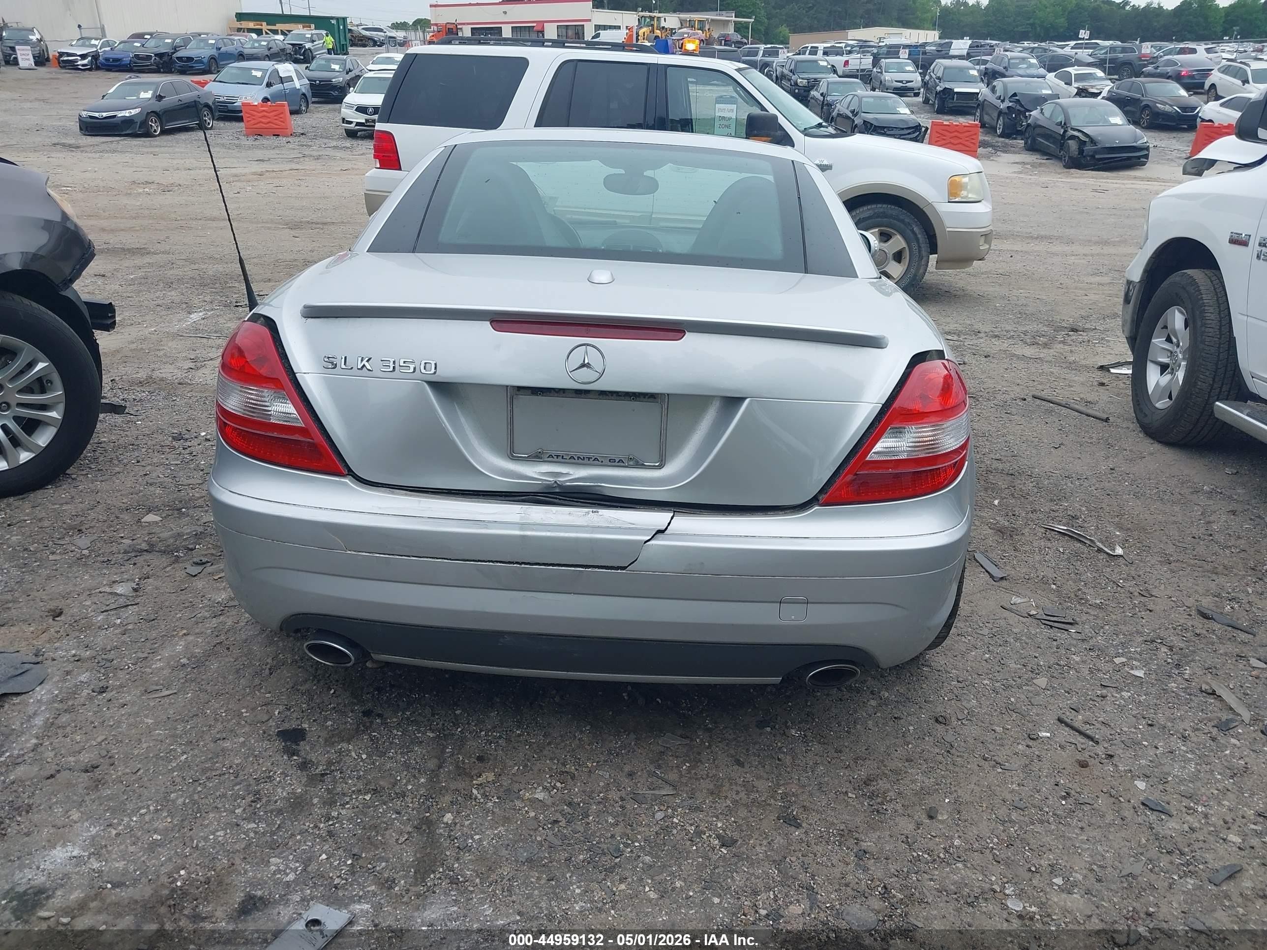 2007 Mercedes-benz Slk 350   Silver vin: WDBWK56F67F168891
