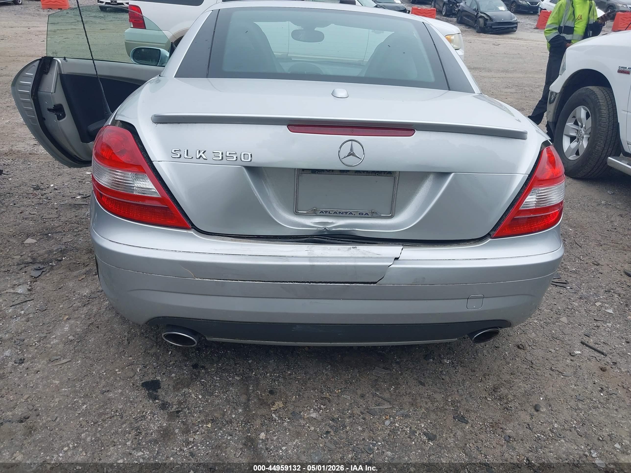 2007 Mercedes-benz Slk 350   Silver vin: WDBWK56F67F168891