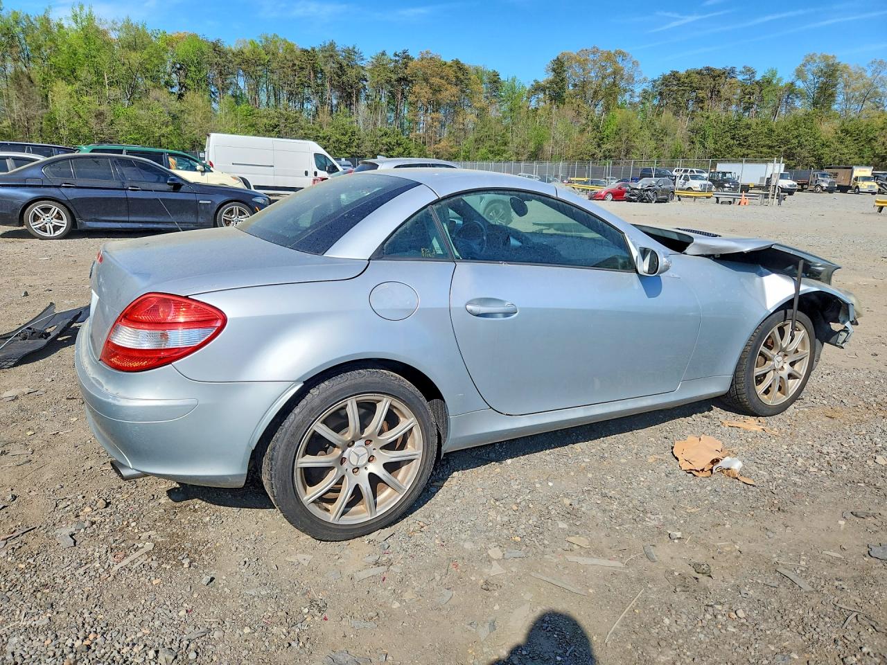 2005 Mercedes-benz Slk 350 Silver vin: WDBWK56F75F045162