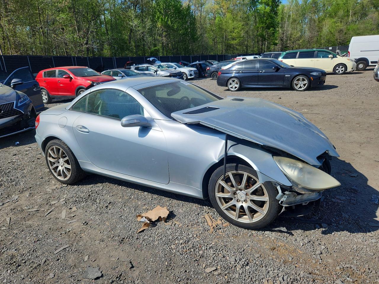 2005 Mercedes-benz Slk 350 Silver vin: WDBWK56F75F045162