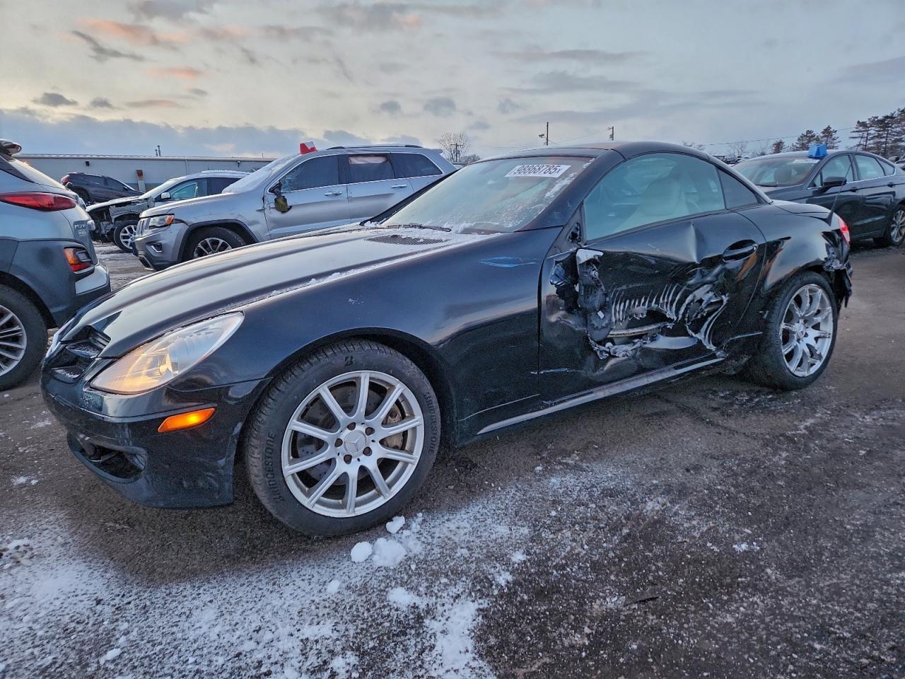 2007 Mercedes-benz Slk 350 Black vin: WDBWK56F77F143658