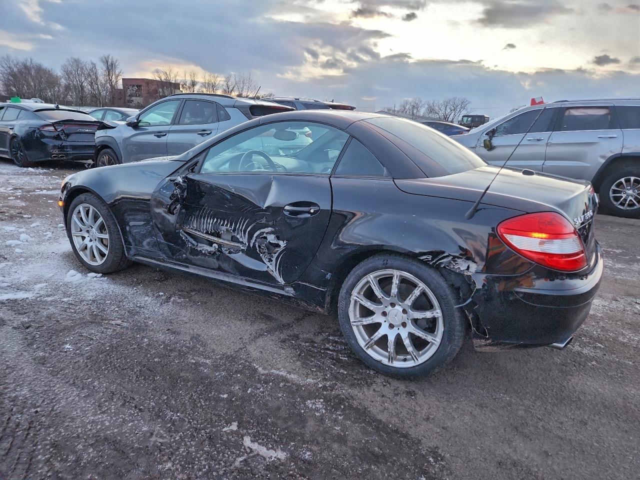2007 Mercedes-benz Slk 350 Black vin: WDBWK56F77F143658