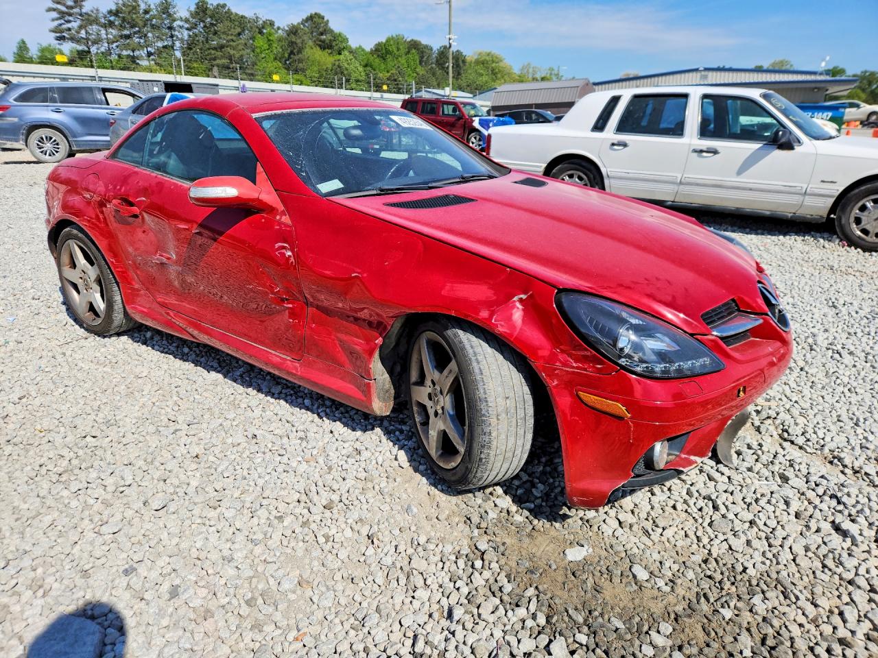 2005 Mercedes-benz Slk 350 Red vin: WDBWK56F85F038494