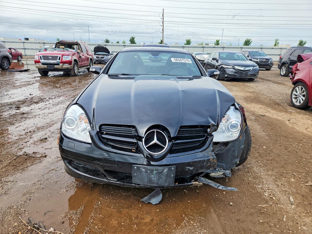 2006 Mercedes-benz Slk 350 Black vin: WDBWK56F86F096428