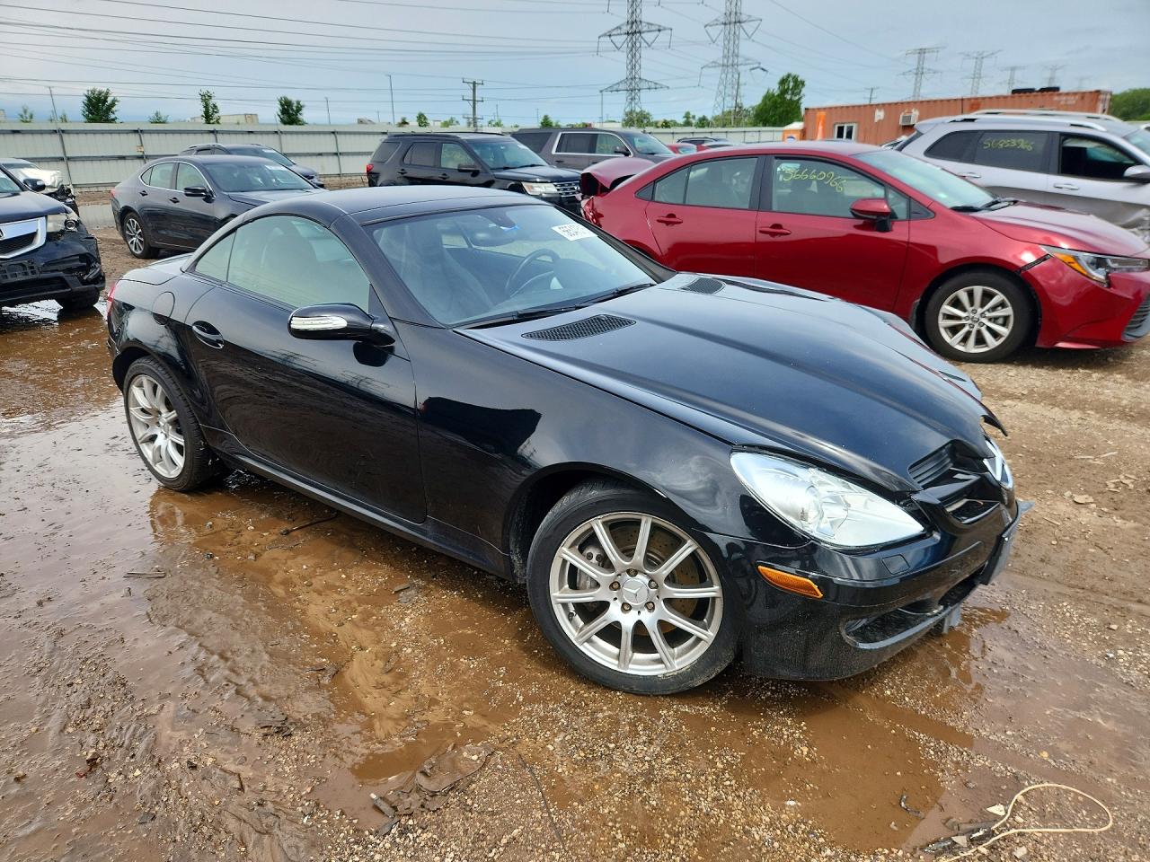 2006 Mercedes-benz Slk 350 Black vin: WDBWK56F86F096428