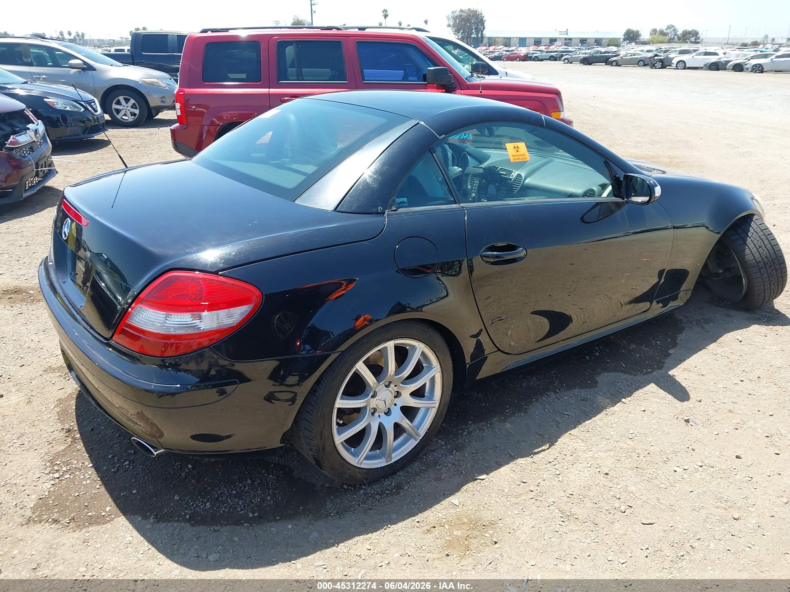 2006 Mercedes-benz Slk 350   Black vin: WDBWK56F96F117898